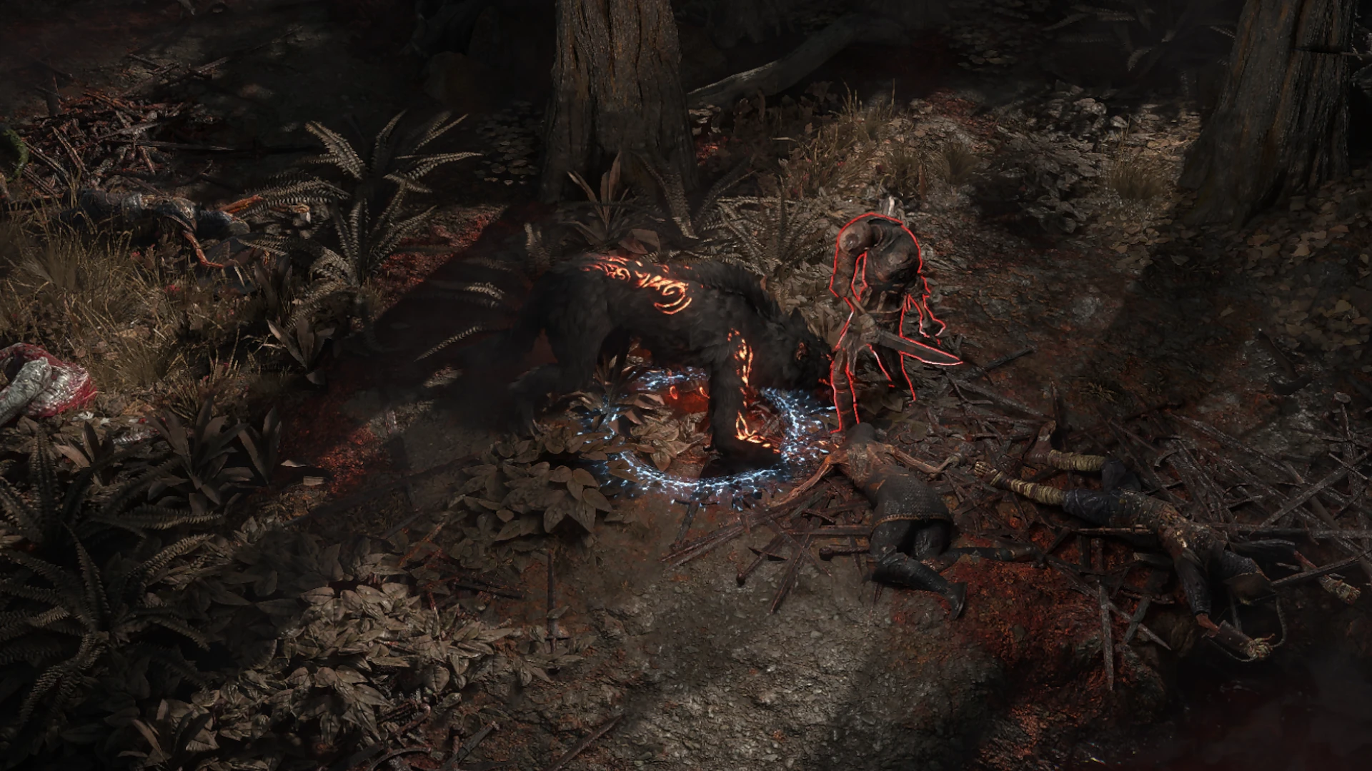 Ancient Ezomyte 1H Sword enemy encountered in Red Vale in Path of Exile 2
