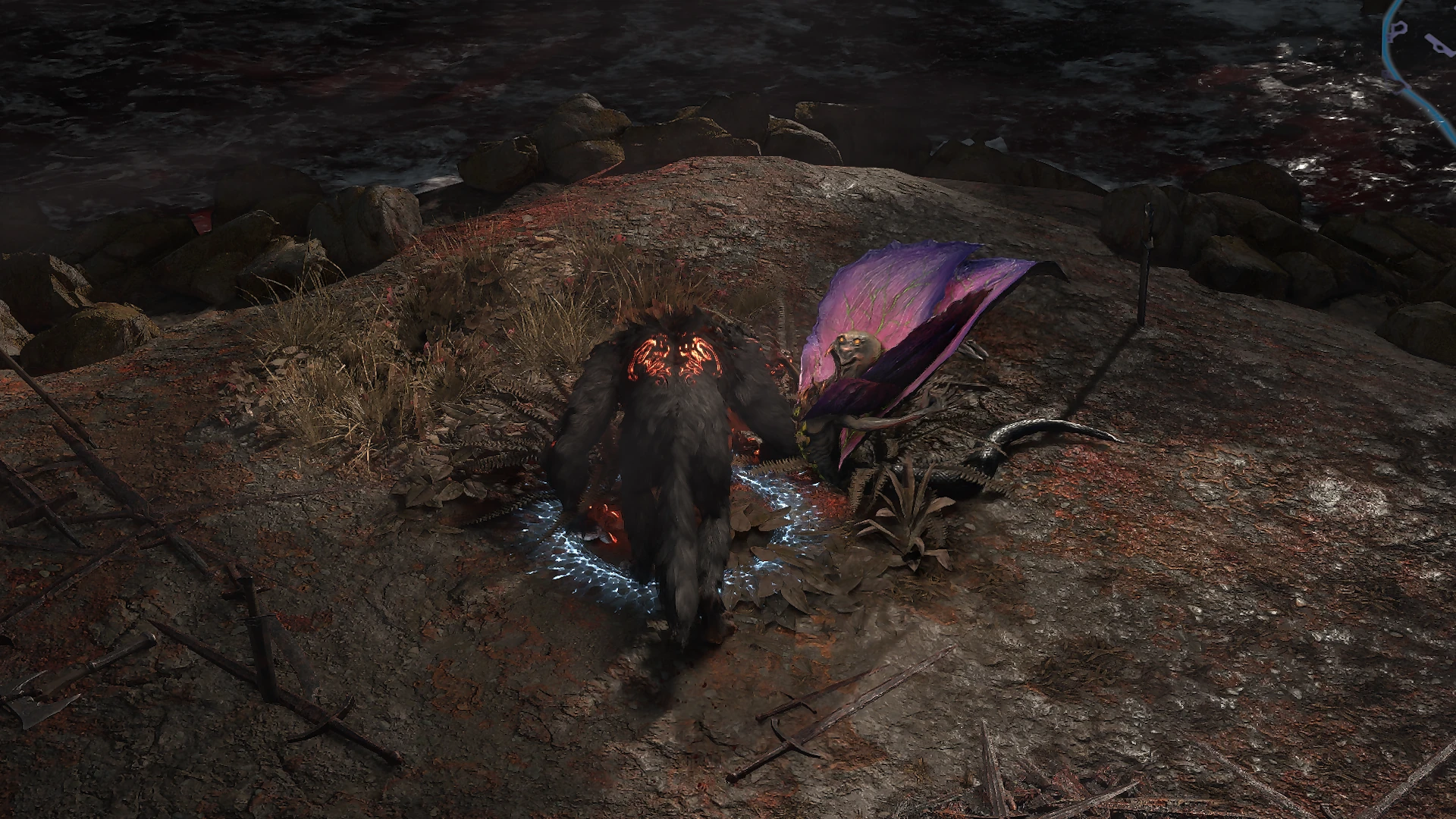 Bloom Serpent enemy encountered in Red Vale in Path of Exile 2