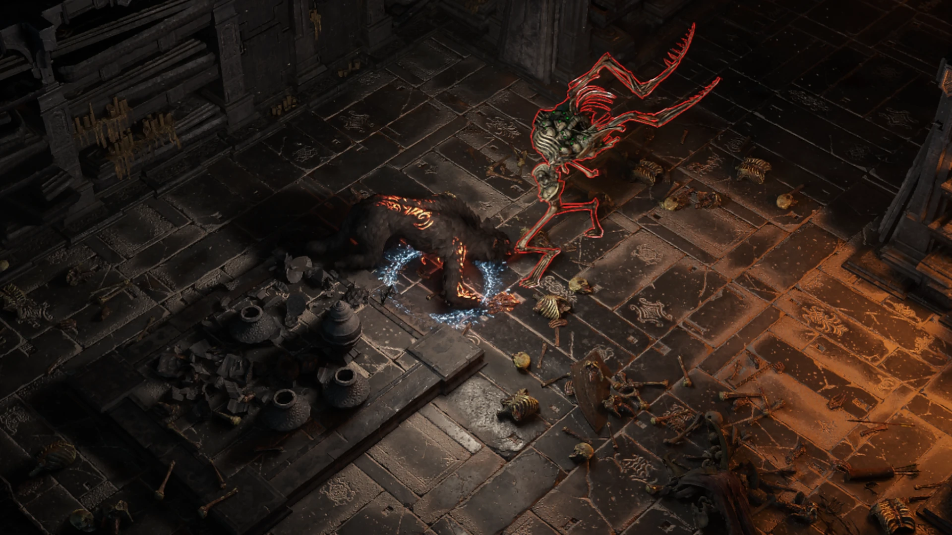 Bone Stalker enemy encountered in Tomb of the Consort in Path of Exile 2