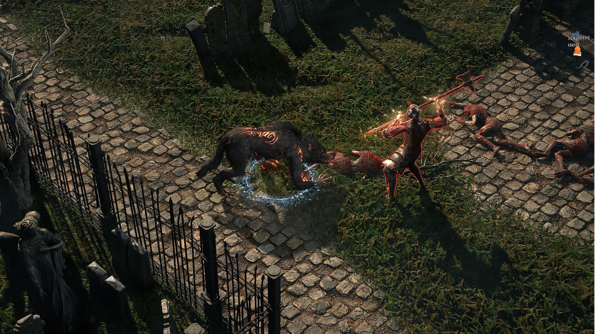 Death Knight enemy encountered in Cemetery of the Forsaken in Path of Exile 2