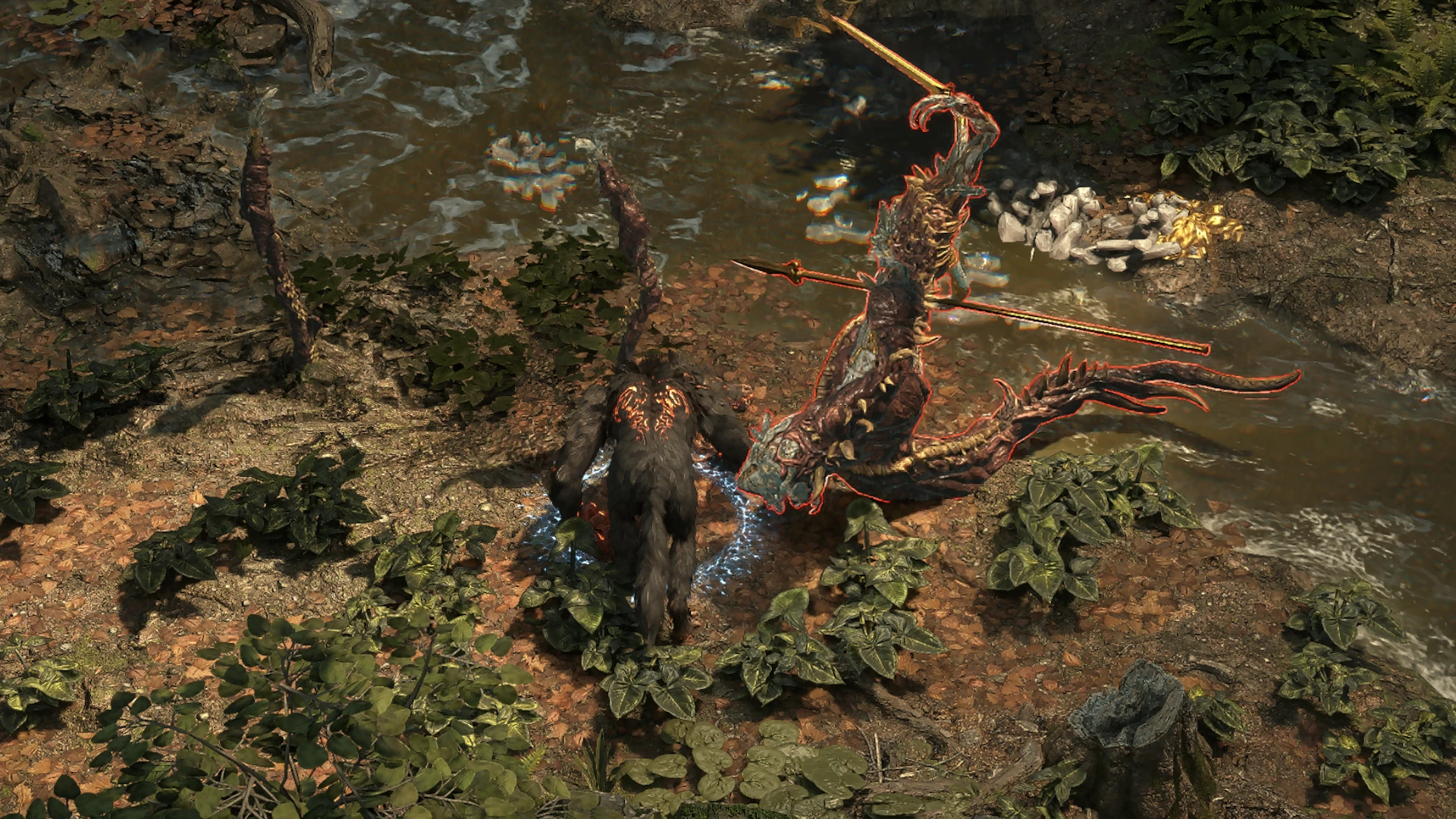 Fettered Snake enemy encountered in Cleansed Map in Path of Exile 2