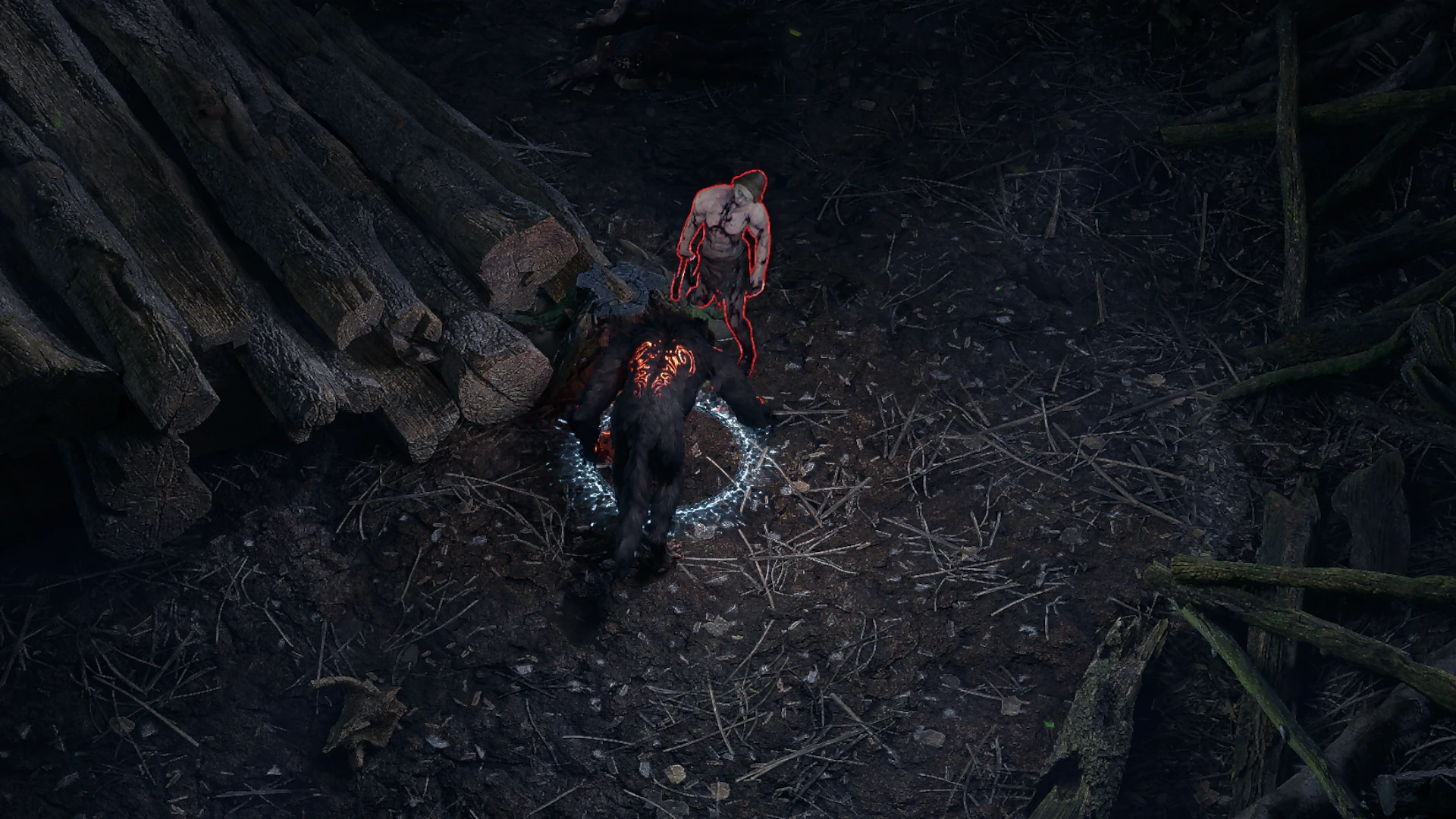 Lumbering Dead enemy encountered in Clearfell in Path of Exile 2