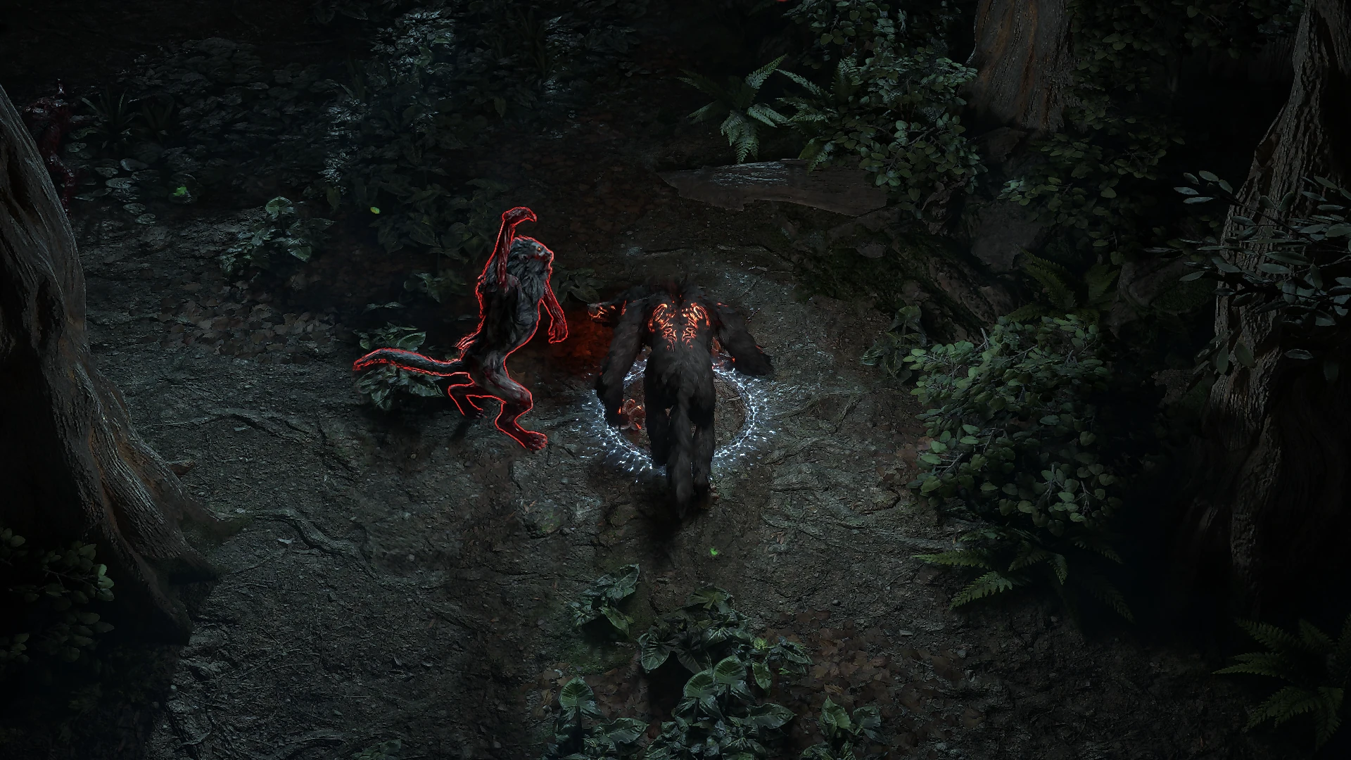 Pack Werewolf enemy encountered in Grelwood in Path of Exile 2
