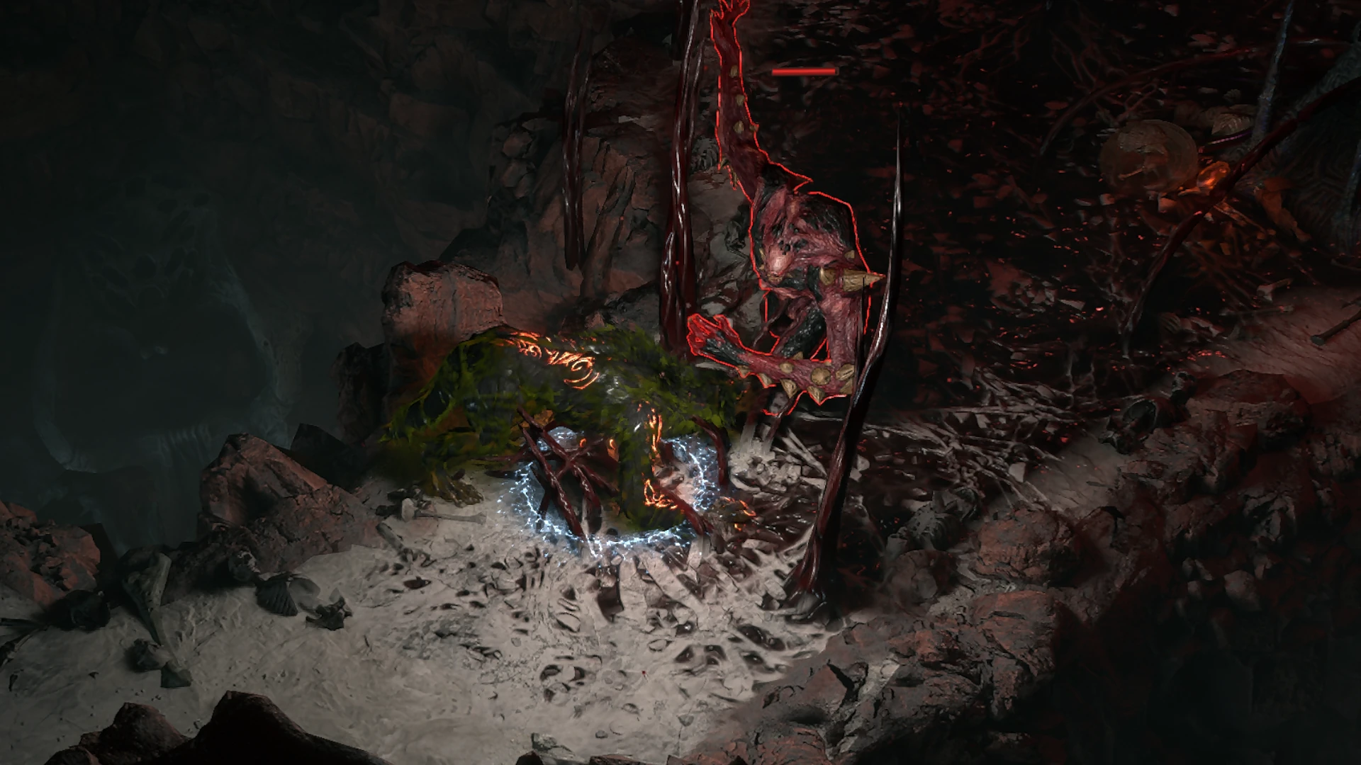 Ravenous Brute enemy encountered in Coalesced Corruption Map in Path of Exile 2