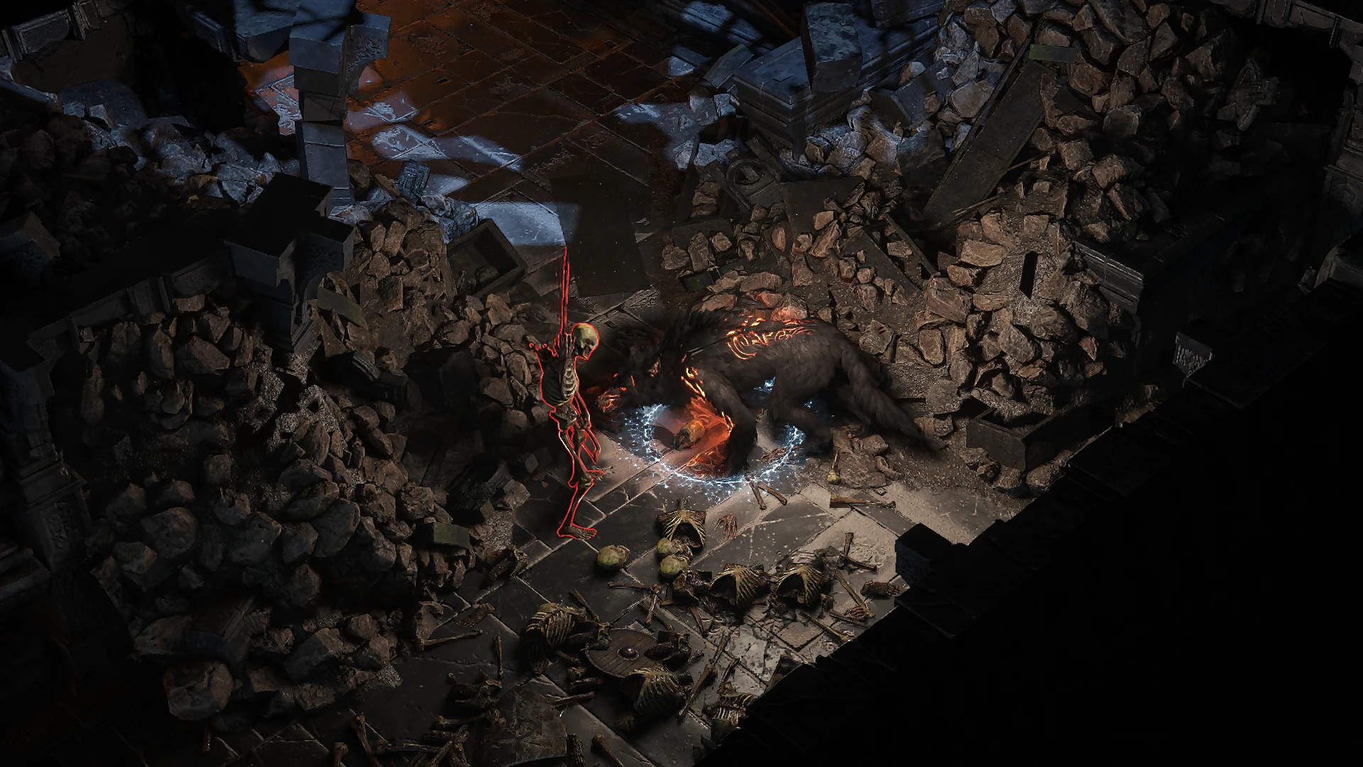 Risen Rattler Bow enemy encountered in Tomb of the Consort in Path of Exile 2