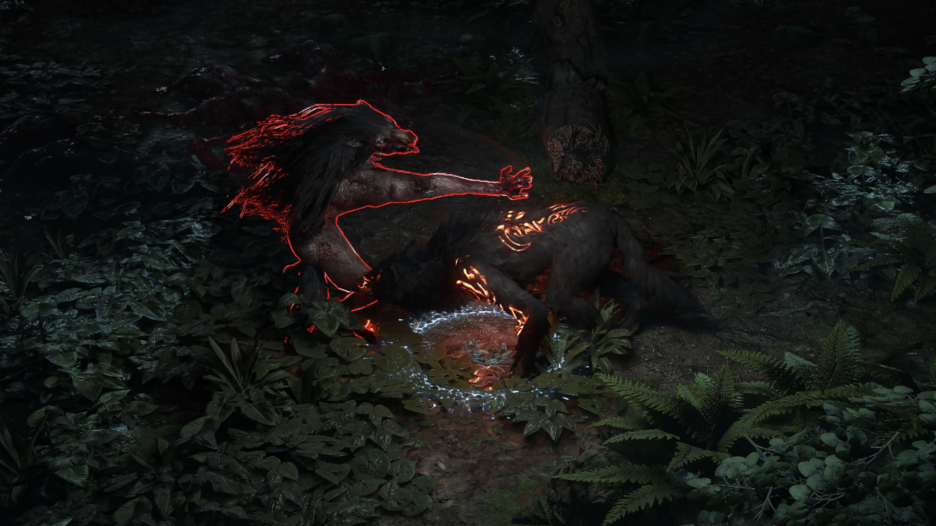 Werewolf Prowler enemy encountered in Grelwood in Path of Exile 2