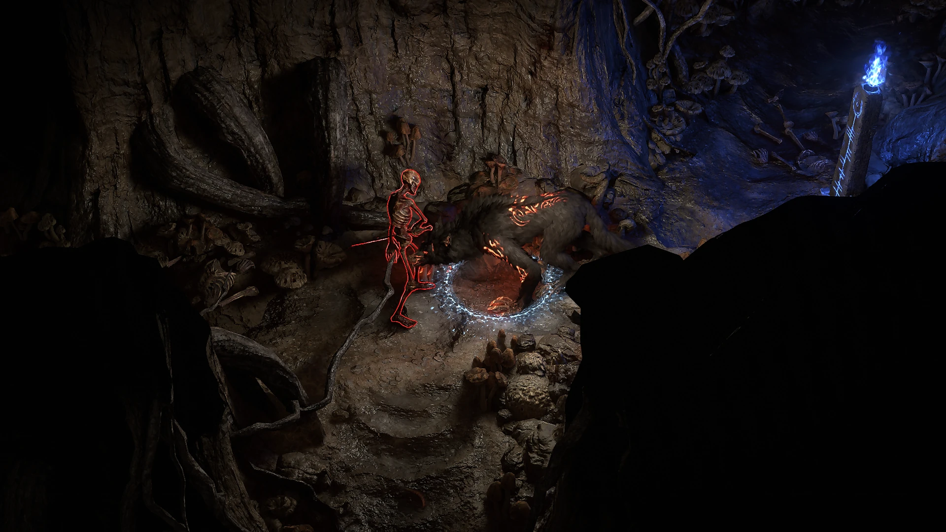 Wretched Rattler enemy encountered in Mud Burrow in Path of Exile 2
