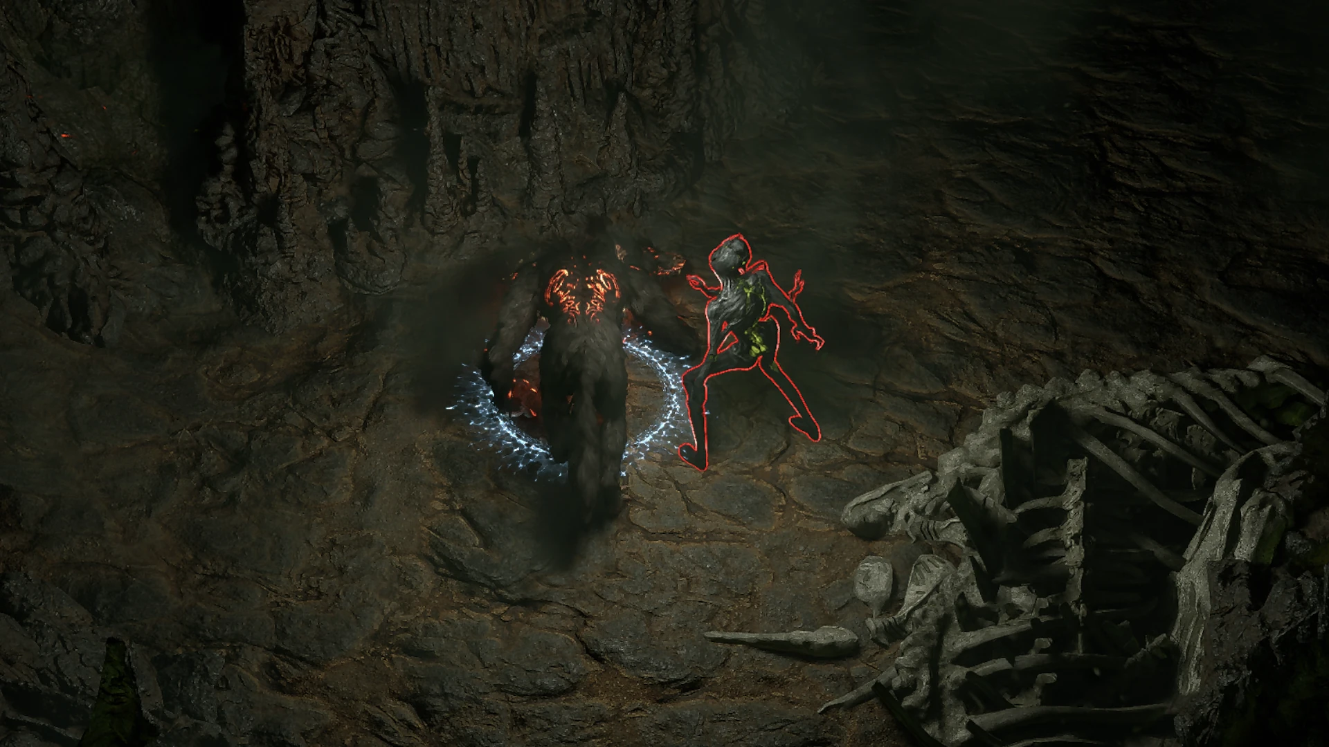 Abyssal Shambler enemy encountered in Lightless Passage in Path of Exile 2