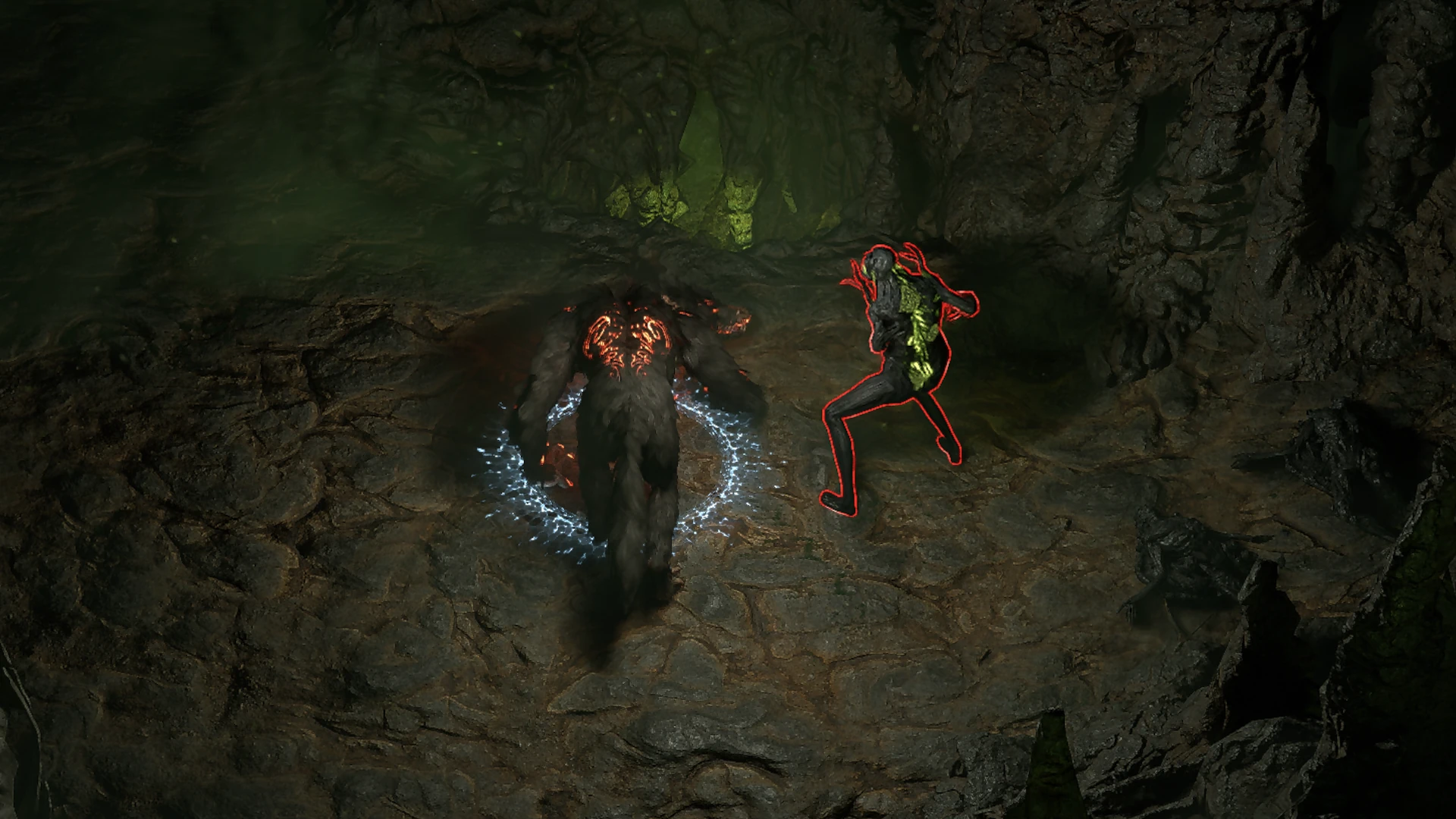 Abyssal Strangler enemy encountered in Lightless Passage in Path of Exile 2