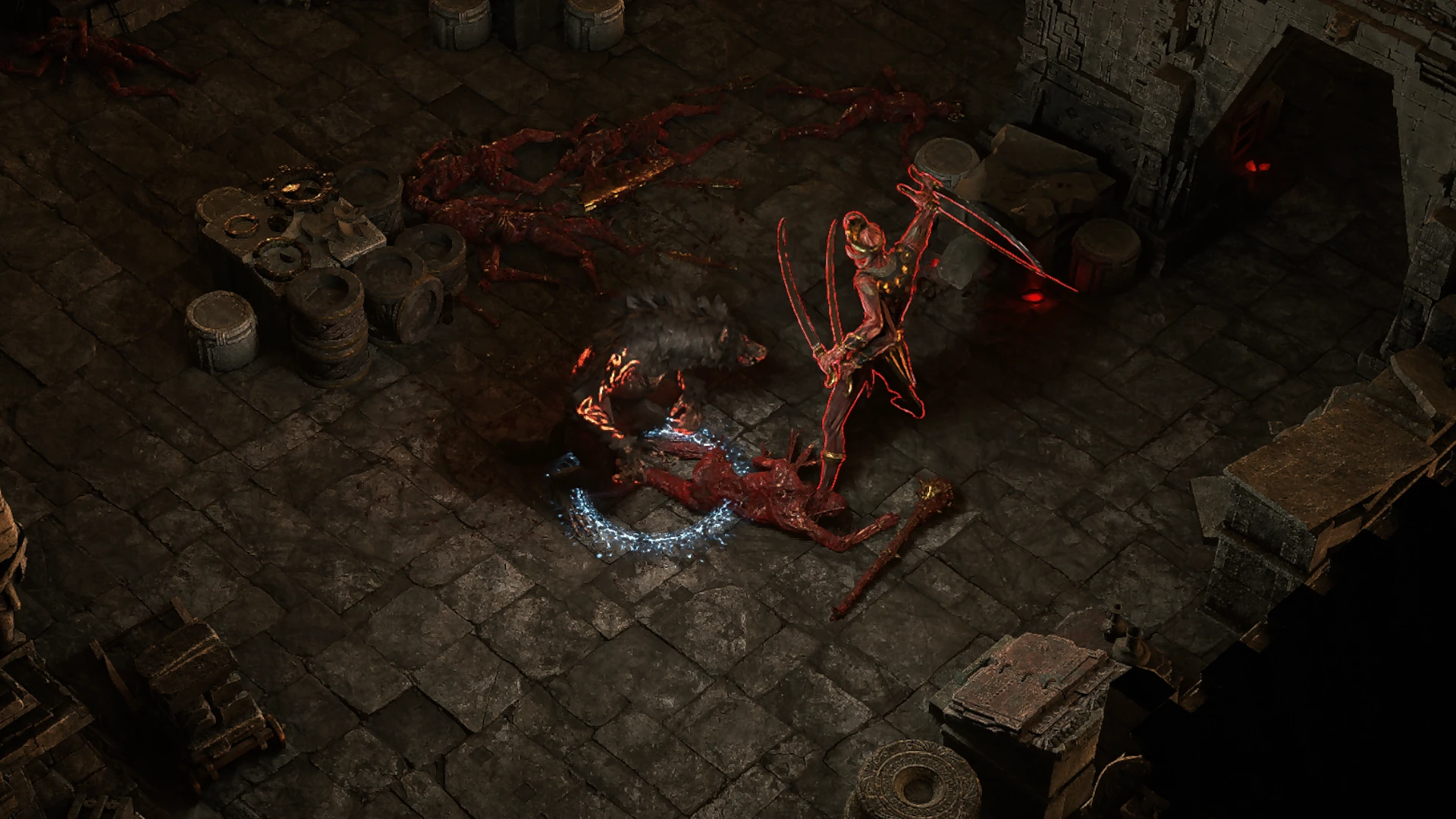 Adorned Miscreation enemy encountered in Temple of Kopec in Path of Exile 2