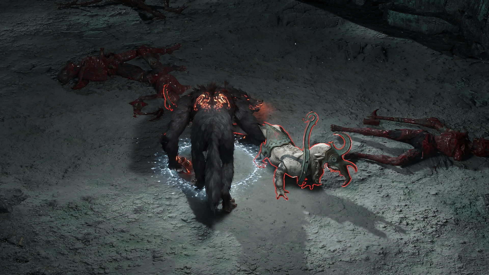 Armoured Rhex enemy encountered in Mawdun Quarry in Path of Exile 2