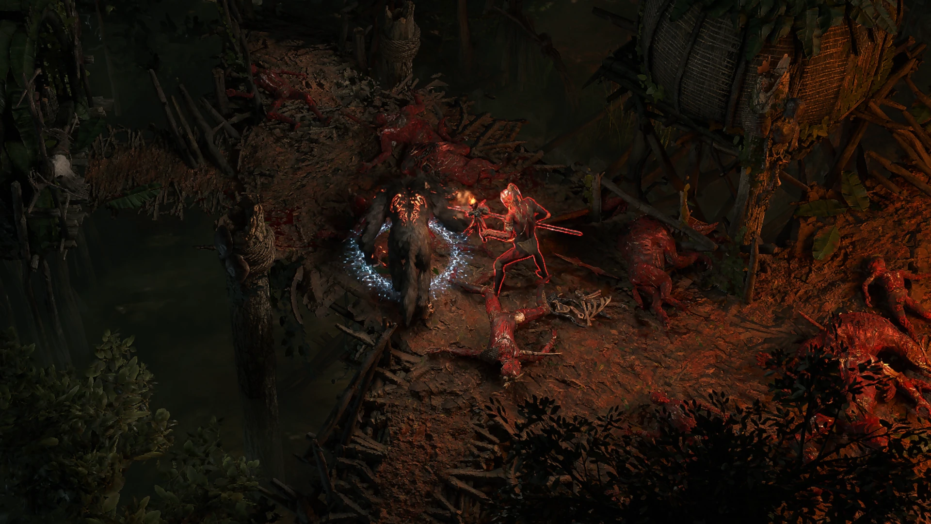 Azak Torchbearer enemy encountered in Azak Bog in Path of Exile 2