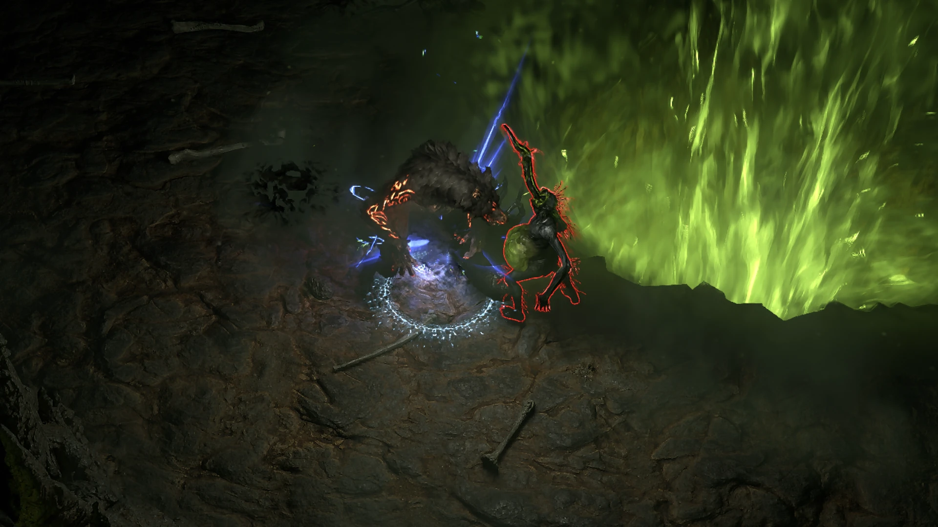 Blackblooded Proboscythe enemy encountered in Lightless Passage in Path of Exile 2