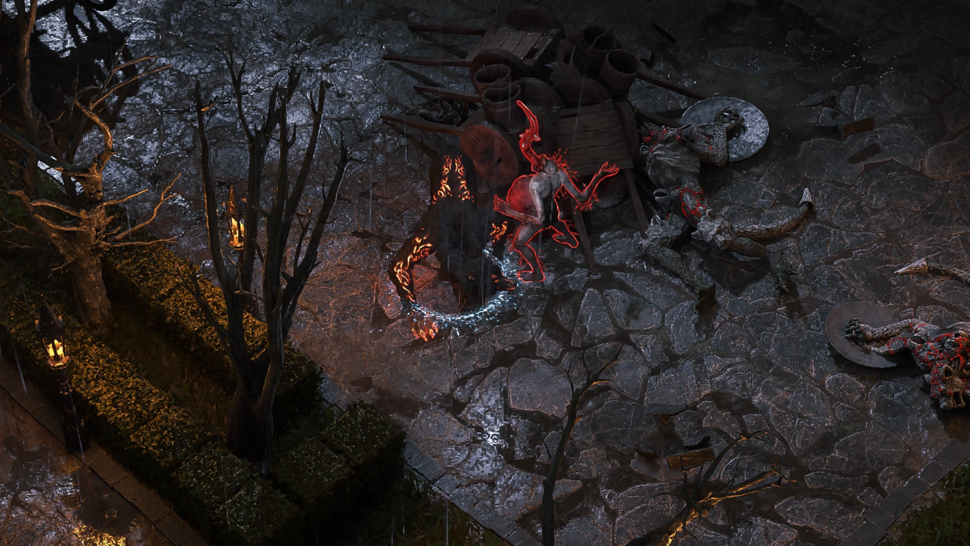 Blood Collector enemy encountered in Manor Ramparts in Path of Exile 2