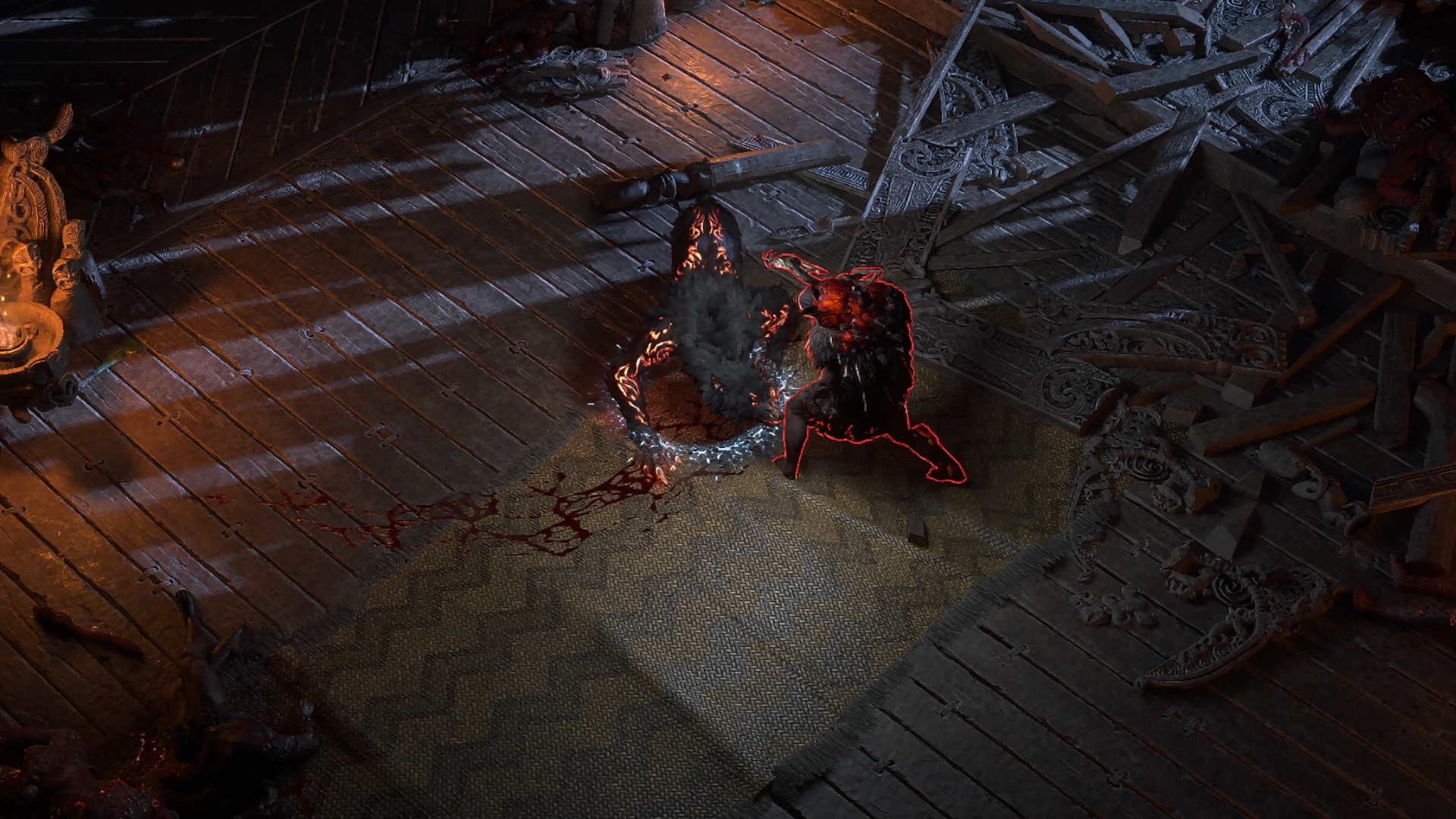 Blood-fevered Hookman encountered in Ngakanu in Path of Exile 2