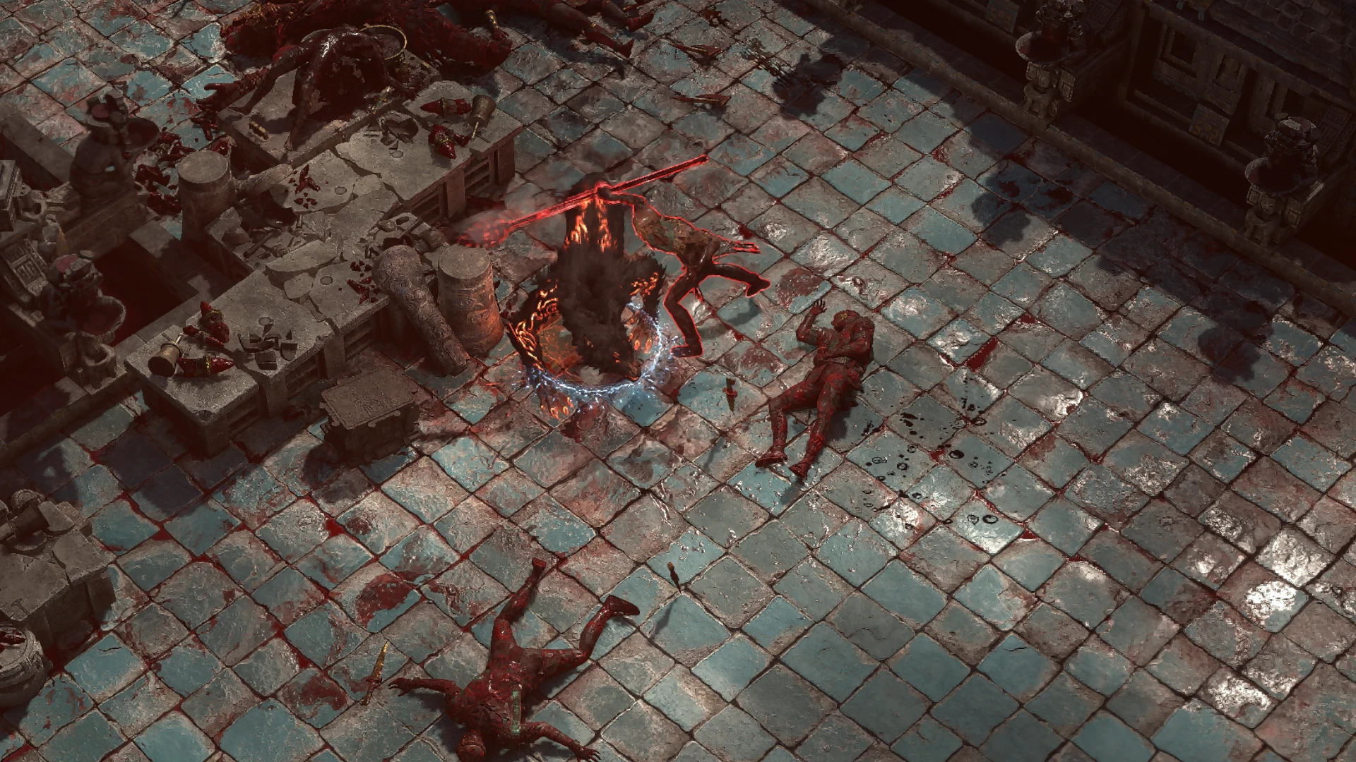 Blood Zealot Spear encountered in Aggorat in Path of Exile 2