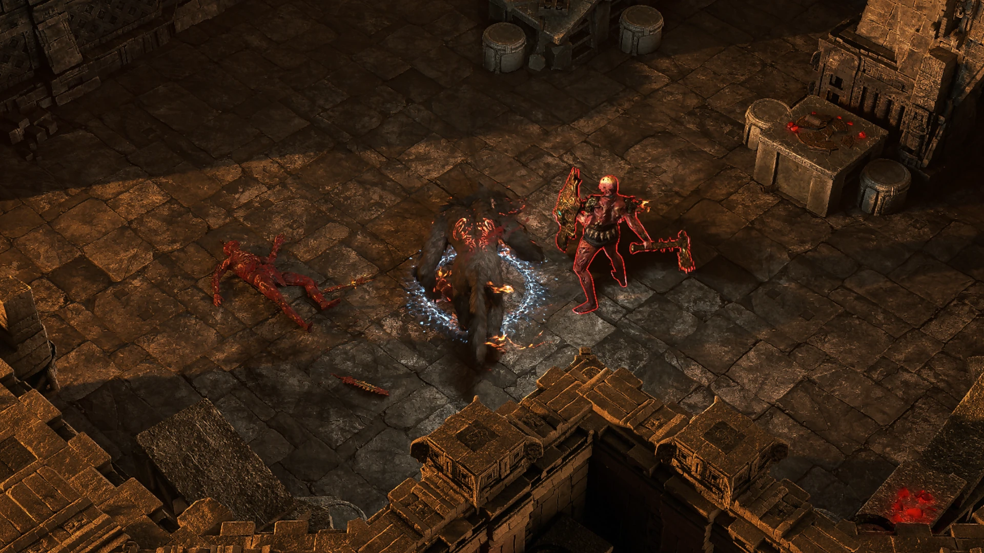 Bloodrite Guard Shield enemy encountered in Temple of Kopec in Path of Exile 2