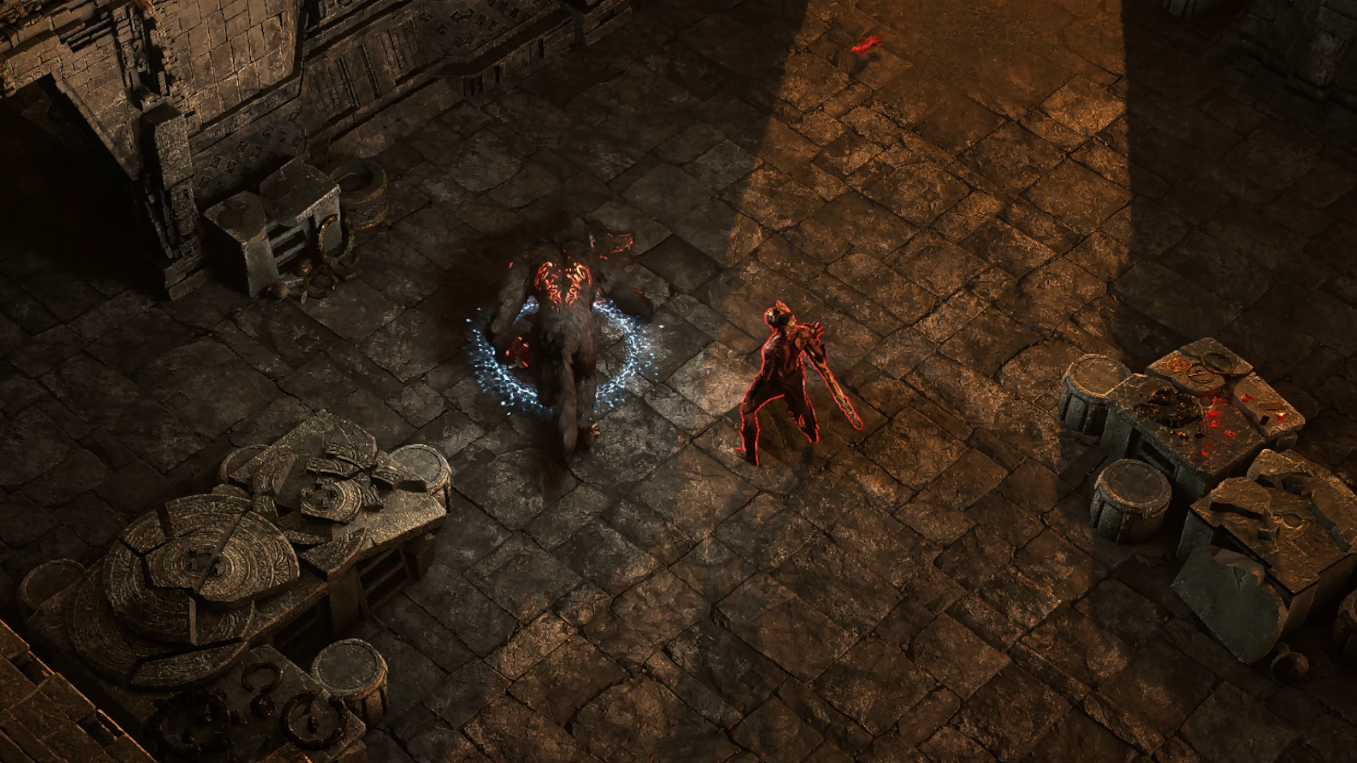 Bloodrite Guard Spear enemy encountered in Temple of Kopec in Path of Exile 2
