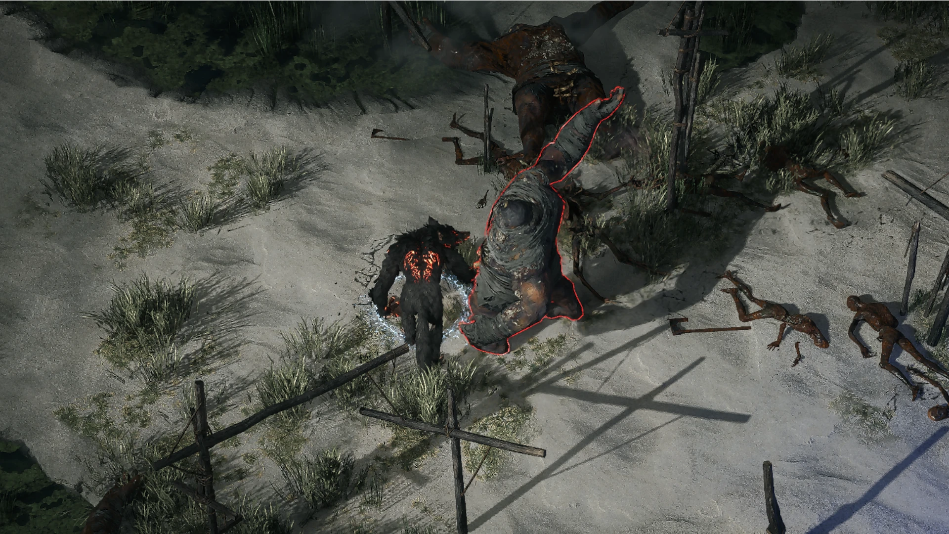 Bog Hulk enemy encountered in Sandswept Marsh in Path of Exile 2