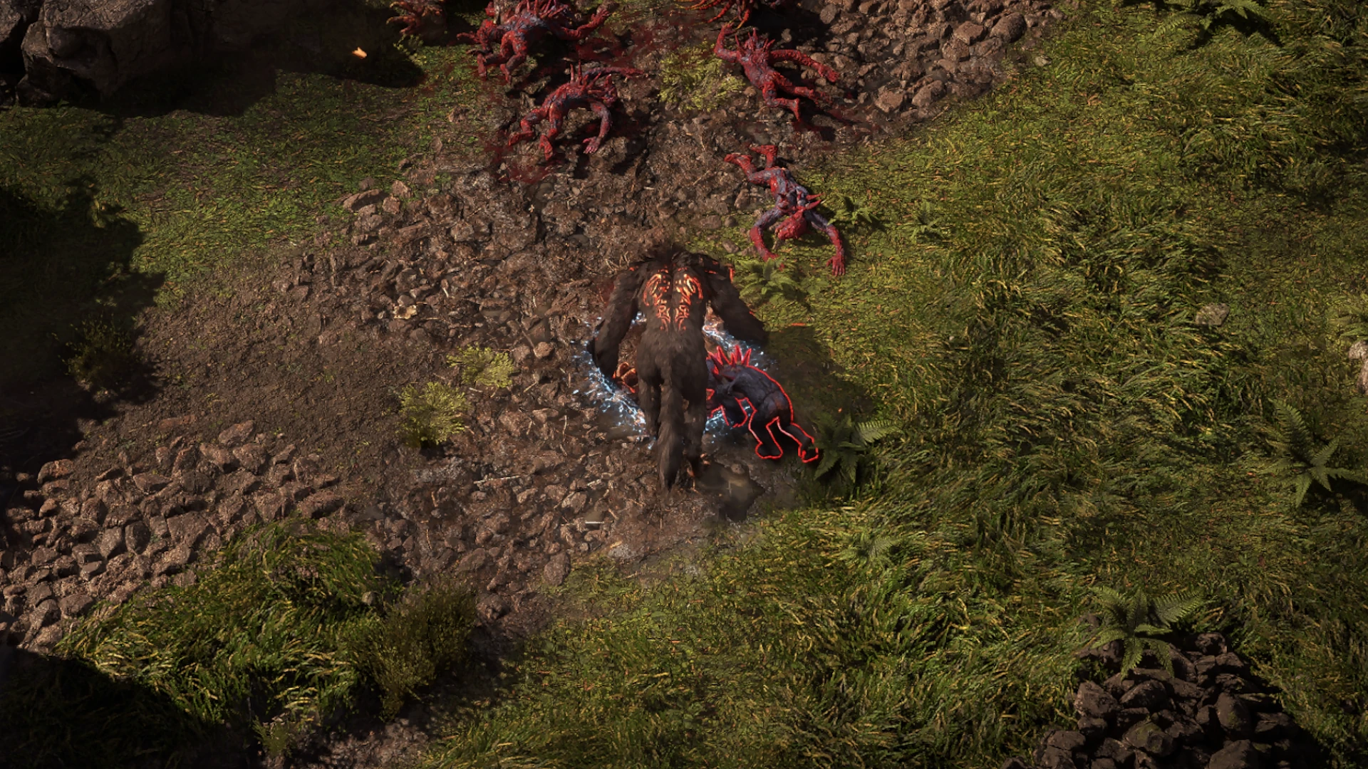 Bramble Ape enemy encountered in Hunting Grounds in Path of Exile 2