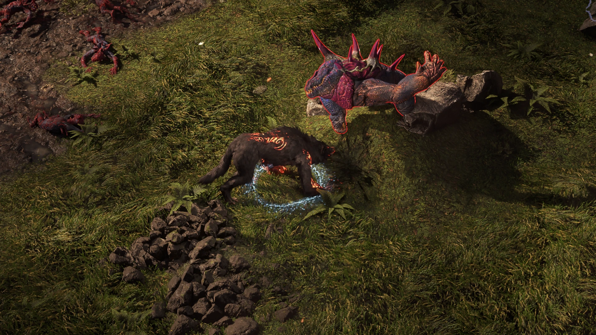 Bramble Hulk enemy encountered in Hunting Grounds in Path of Exile 2