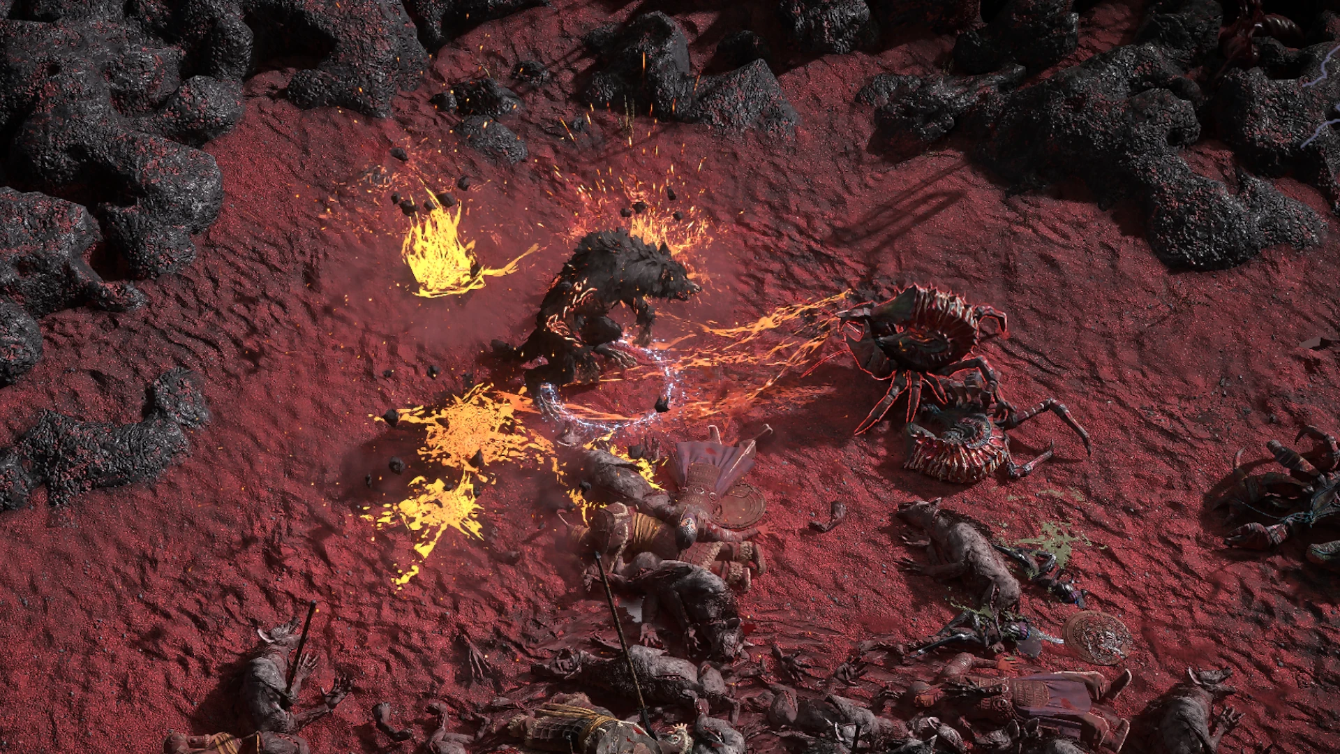 Brimstone Crab enemy encountered in Vastiri Outskirts in Path of Exile 2