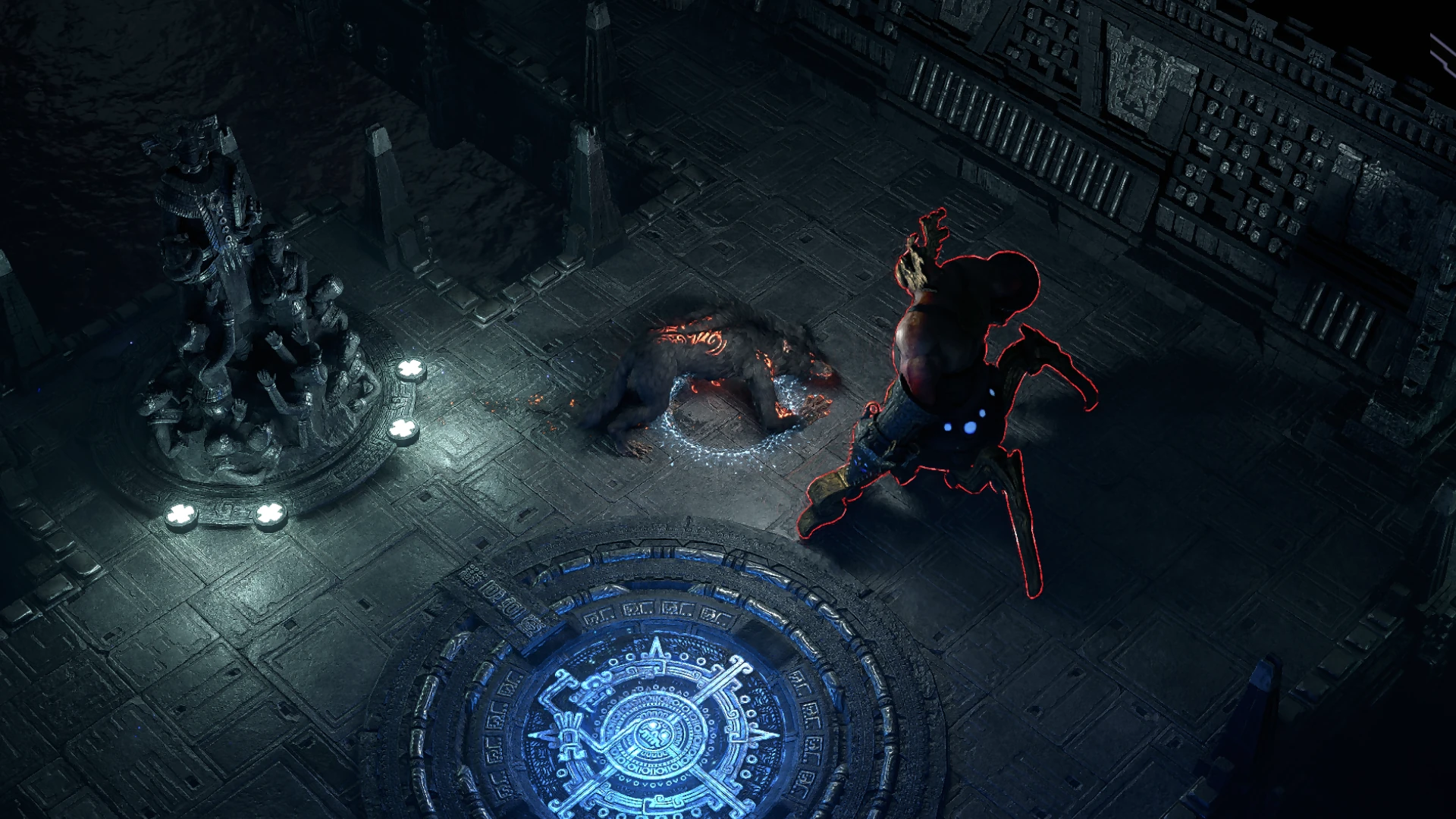 Brutal Transcendent encountered in The Black Chambers in Path of Exile 2