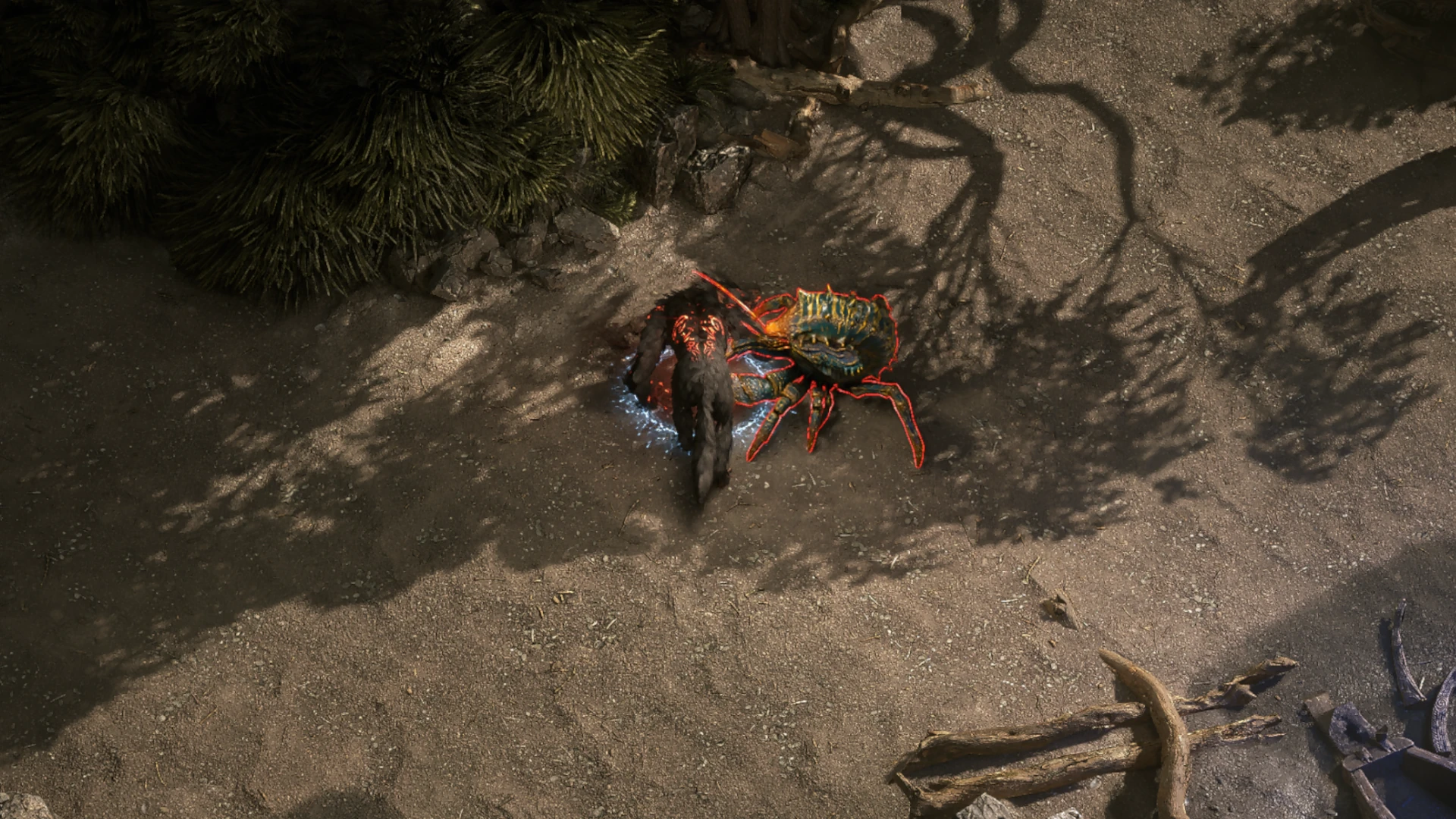 Caustic Crab encountered in Whakapanu Island in Path of Exile 2
