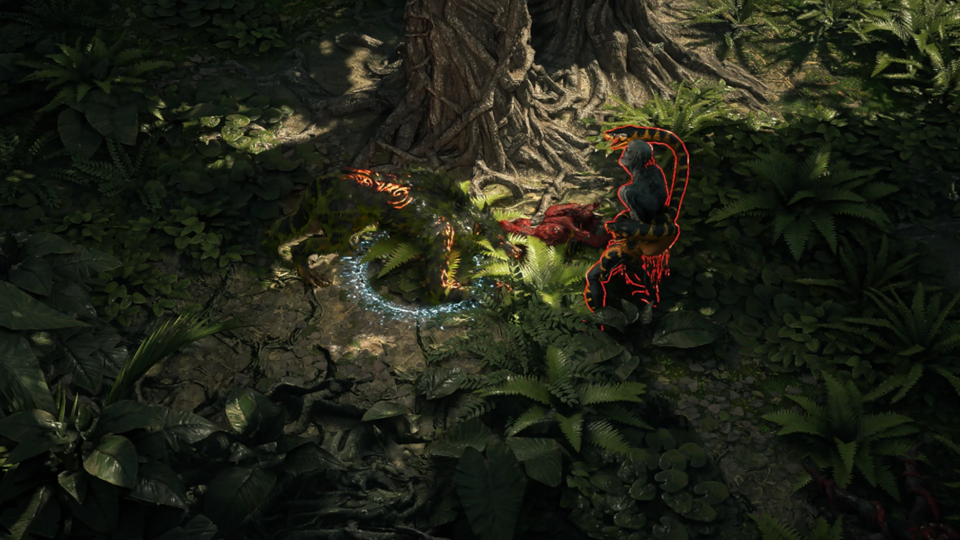 Constricted Shambler enemy encountered in Jungle Ruins in Path of Exile 2