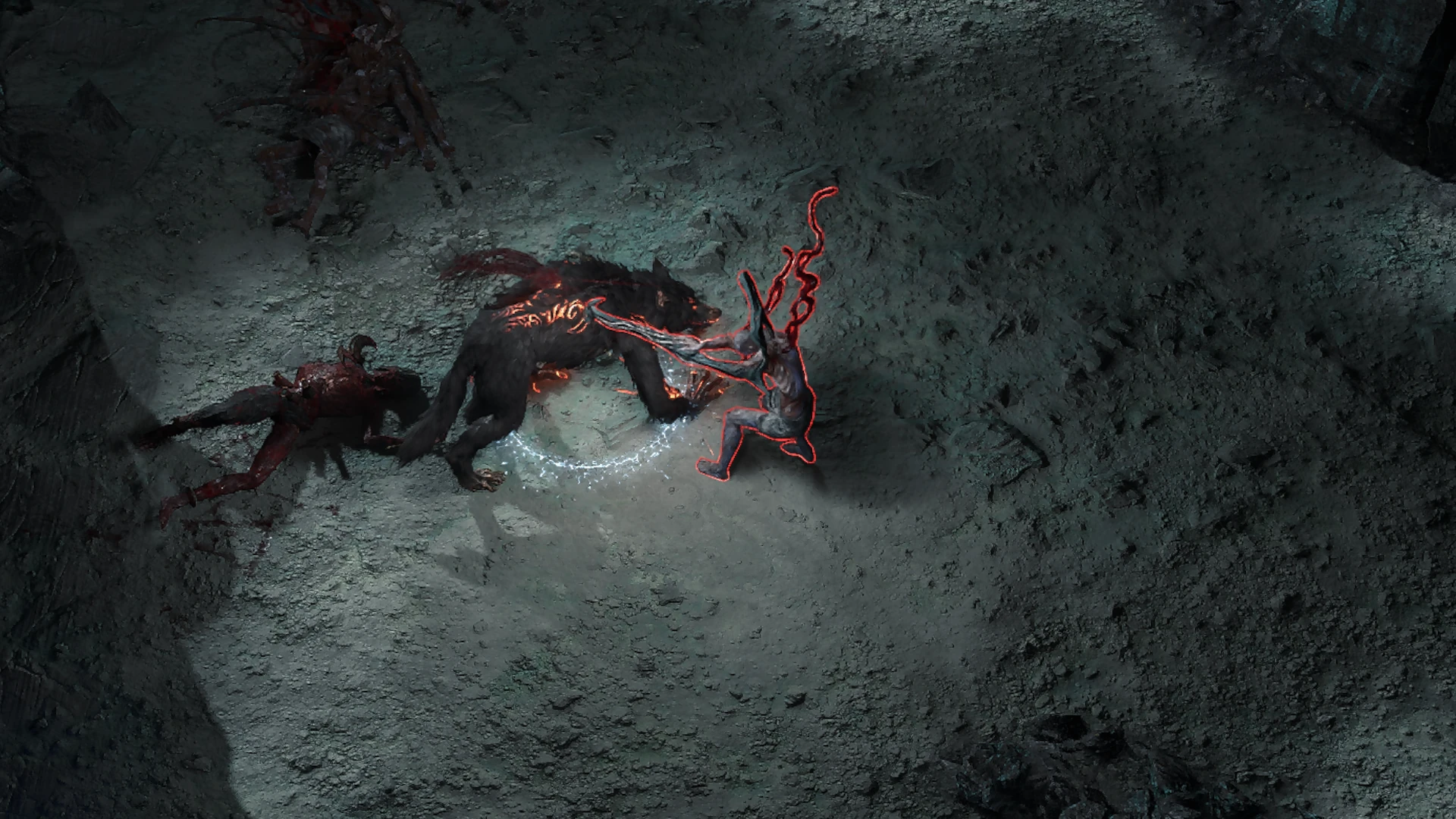 Corrupted Corpse enemy encountered in Mawdun Quarry in Path of Exile 2