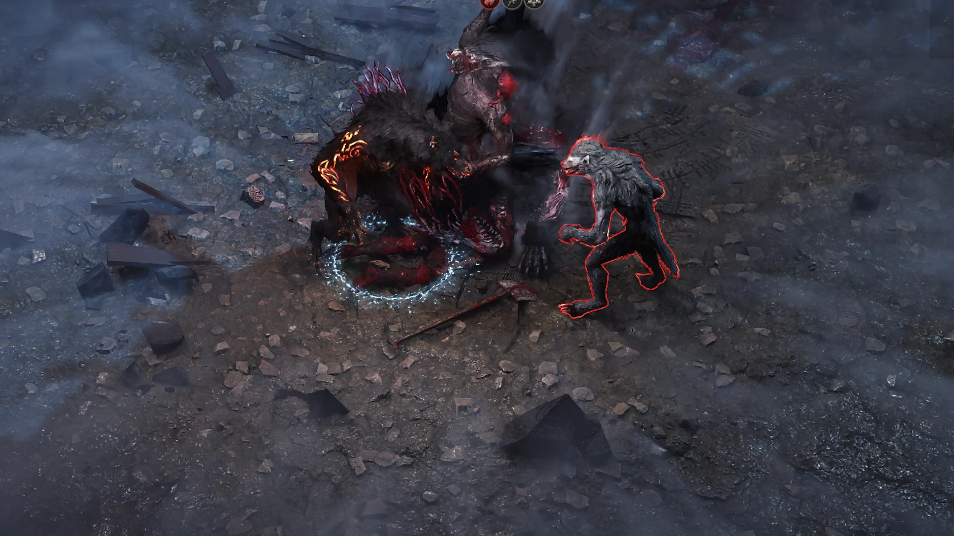 Court Werewolf enemy encountered in Ogham Manor in Path of Exile 2