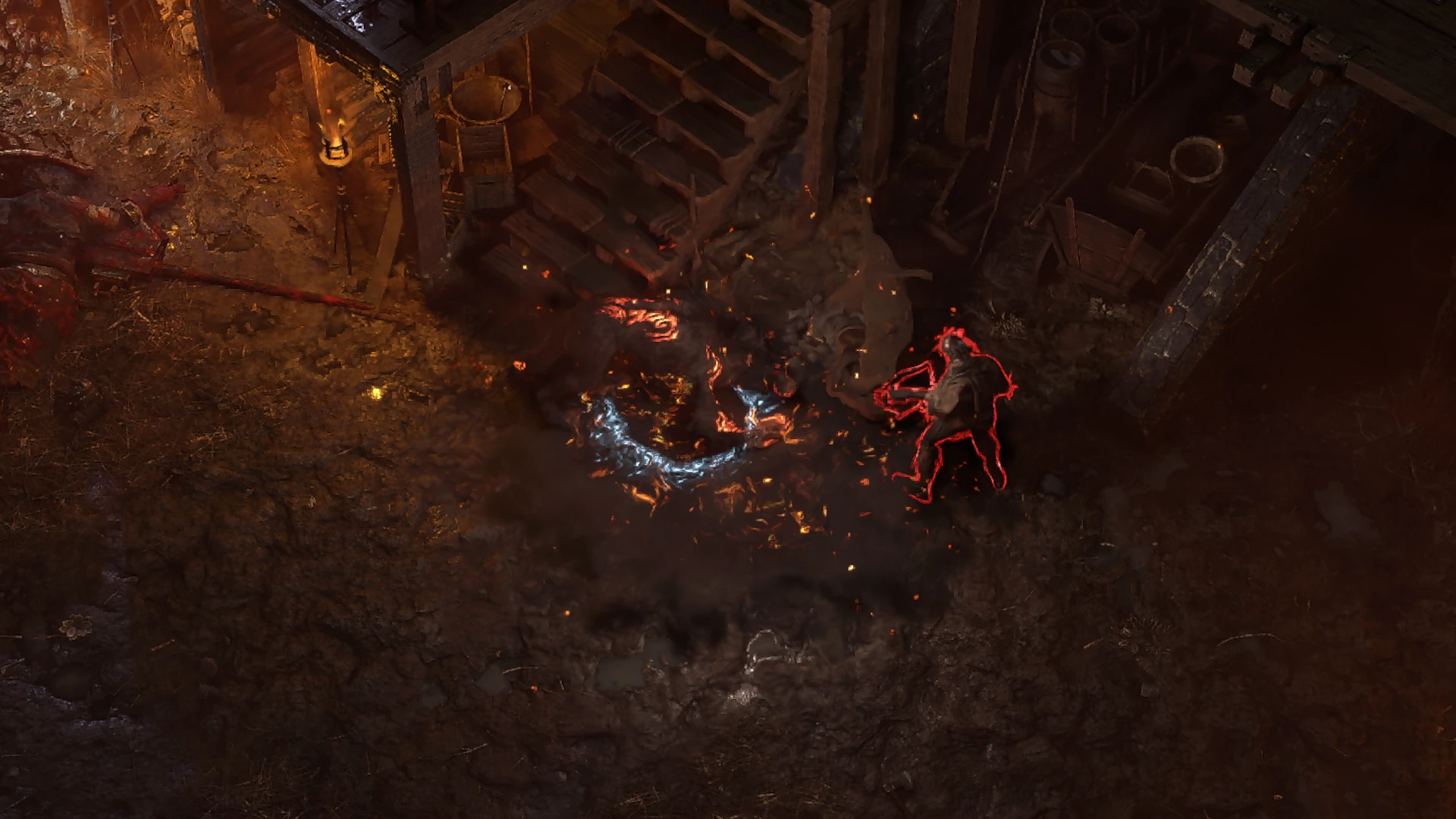 Decrepit Mercenary Xbow Executioner enemy encountered in Ogham Village in Path of Exile 2