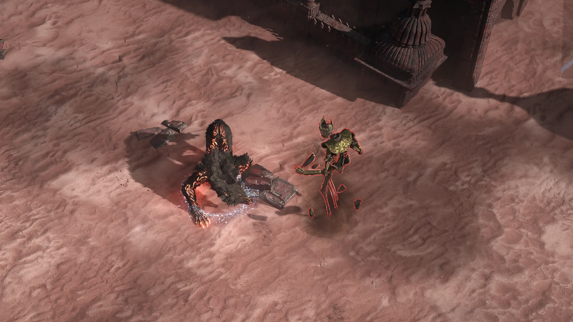 Desiccated Lich enemy encountered in Keth in Path of Exile 2