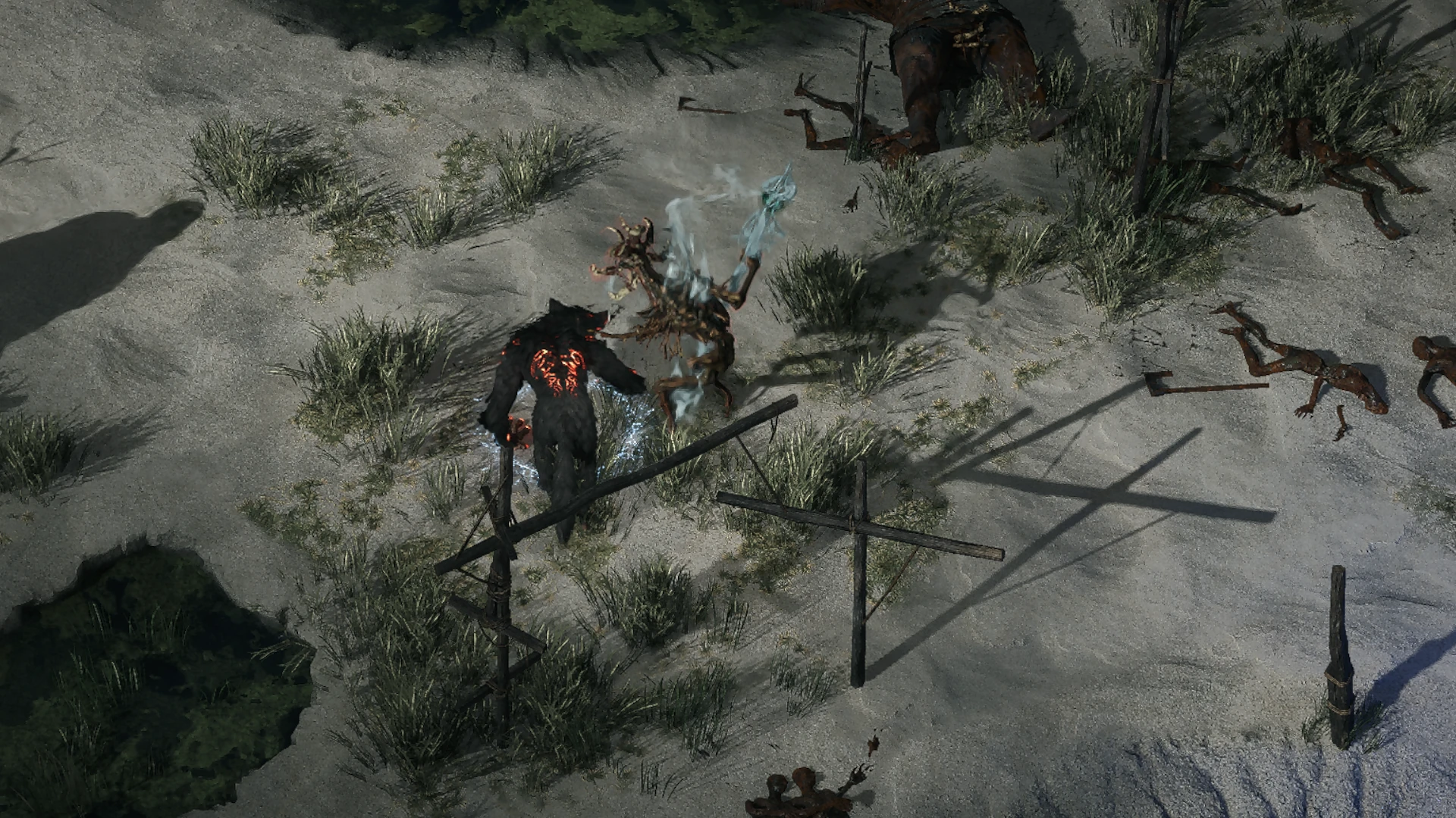 Dredge Fiend enemy encountered in Sandswept Marsh in Path of Exile 2