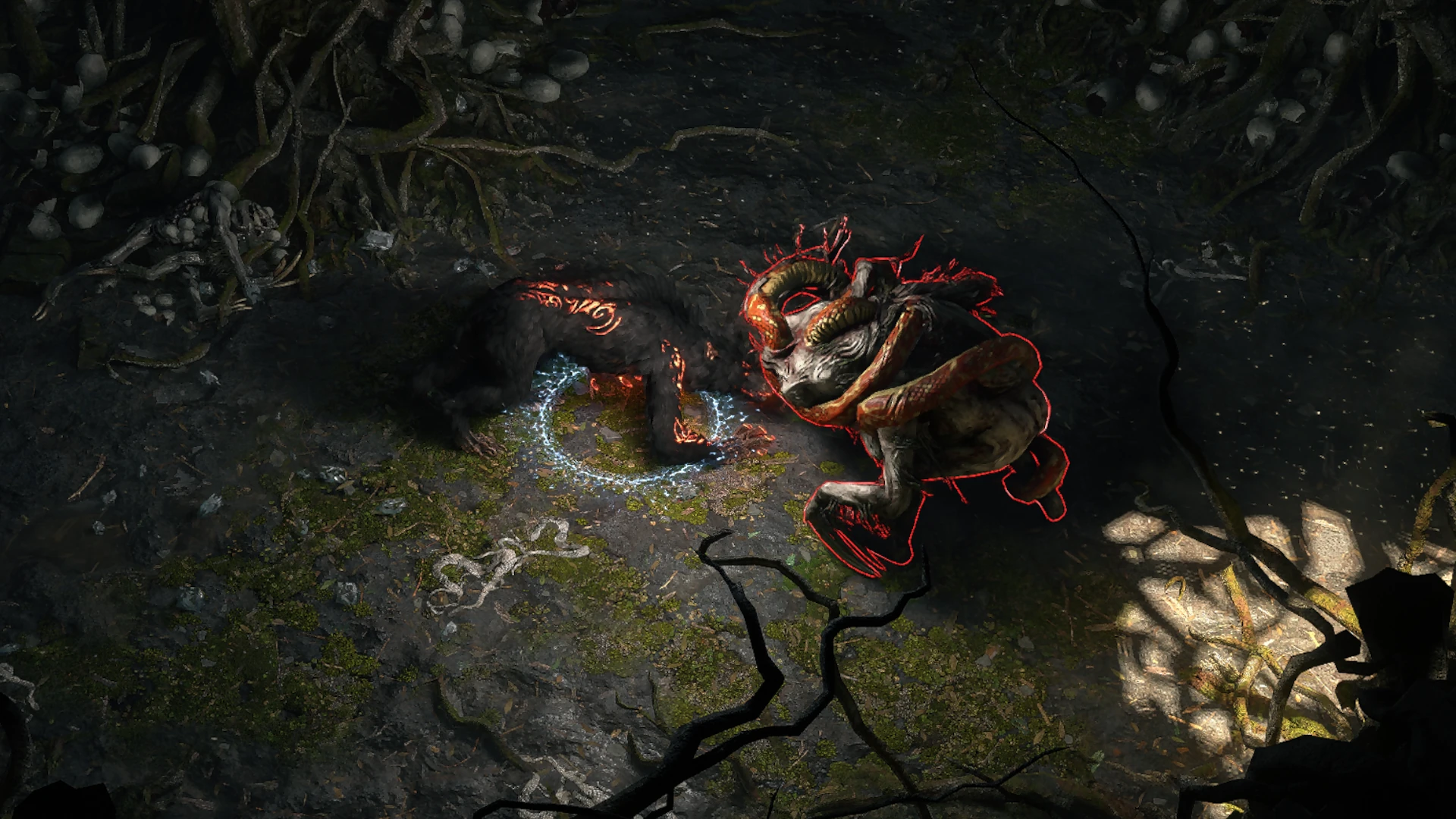 Entwined Hulk enemy encountered in The Venom Crypts in Path of Exile 2