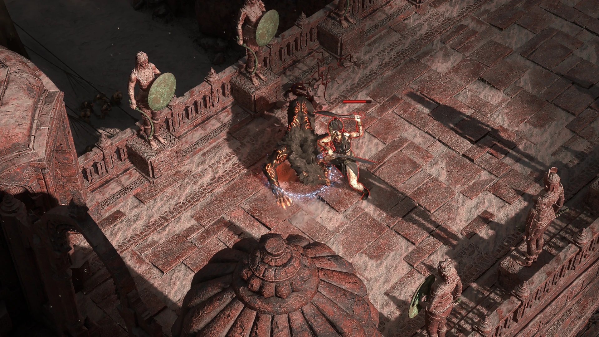 Faridun Bladedancer enemy encountered in Halani Gates in Path of Exile 2