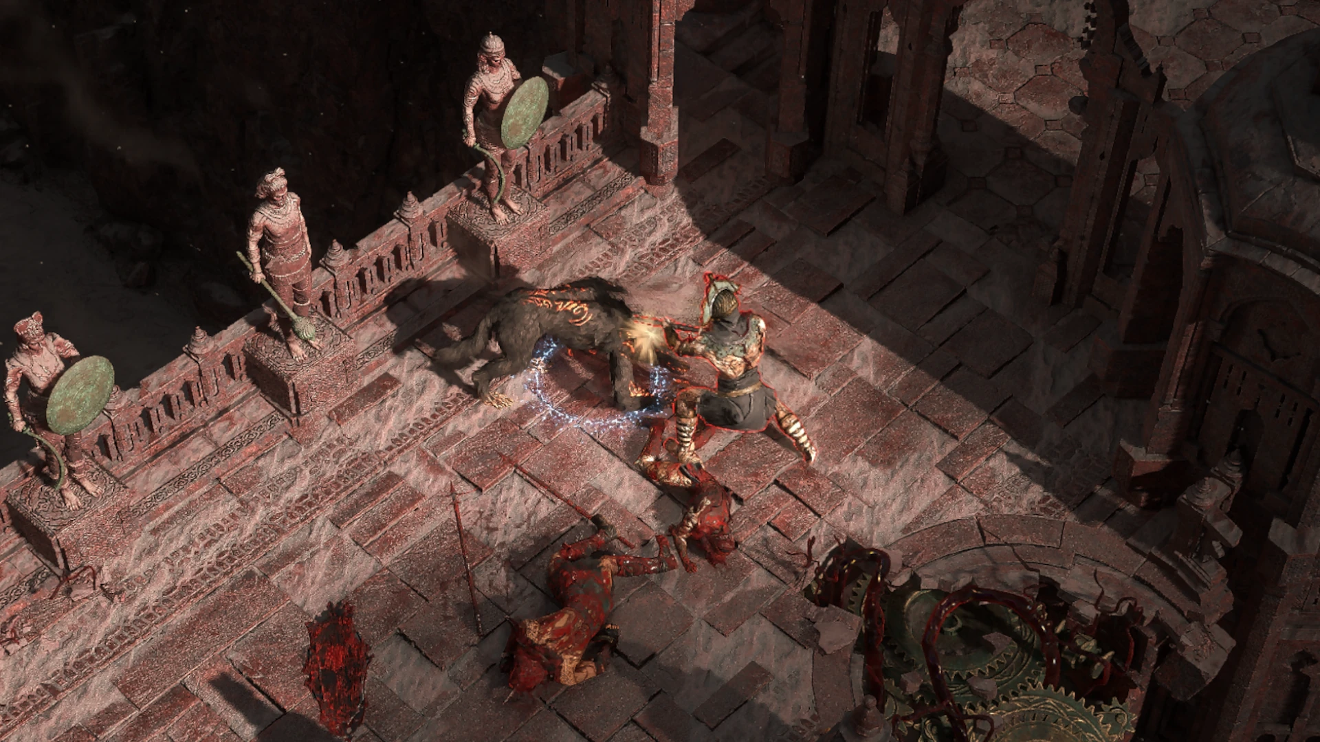 Faridun Spearman enemy encountered in Halani Gates in Path of Exile 2
