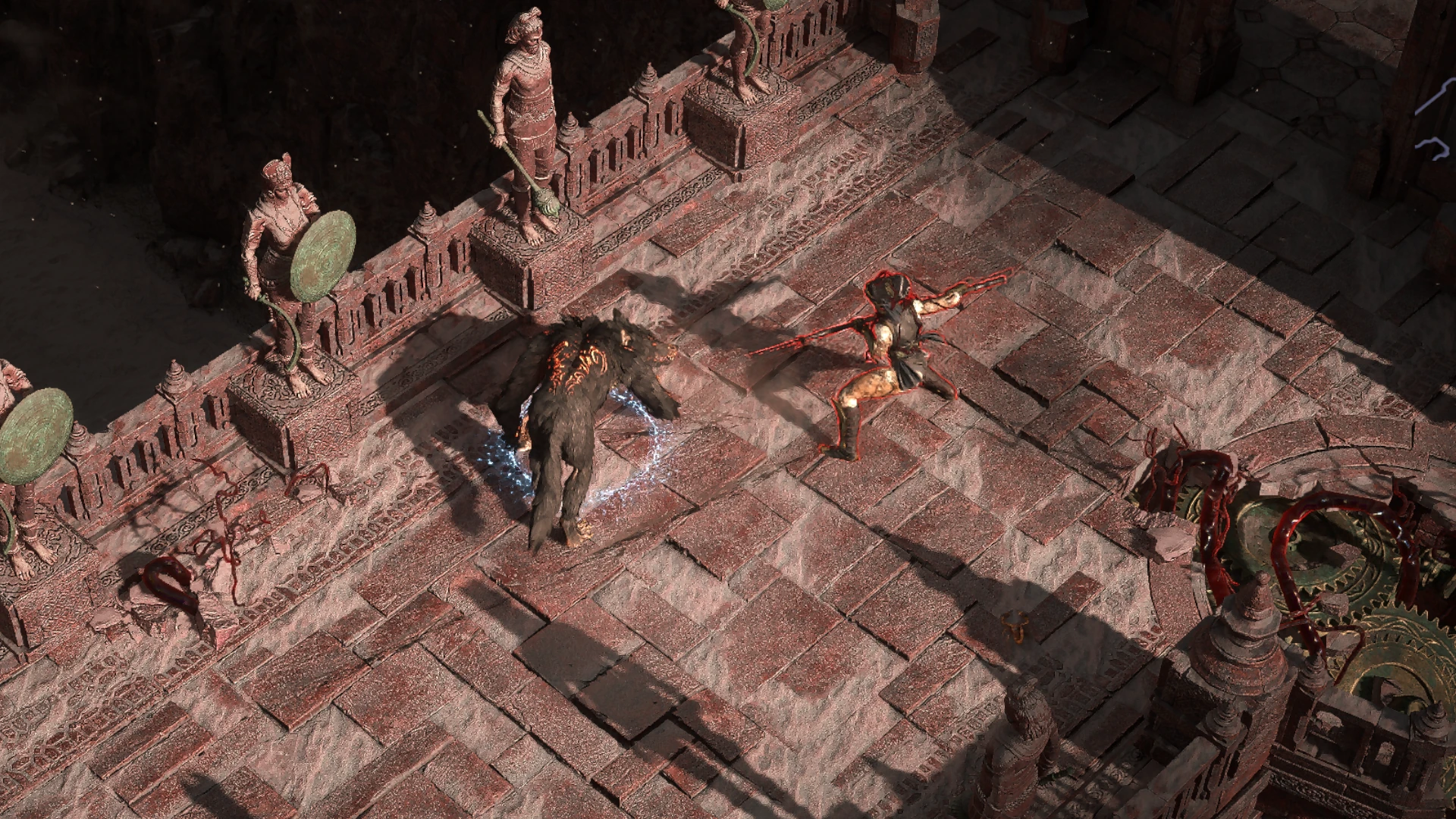 Faridun Spearwoman enemy encountered in Halani Gates in Path of Exile 2