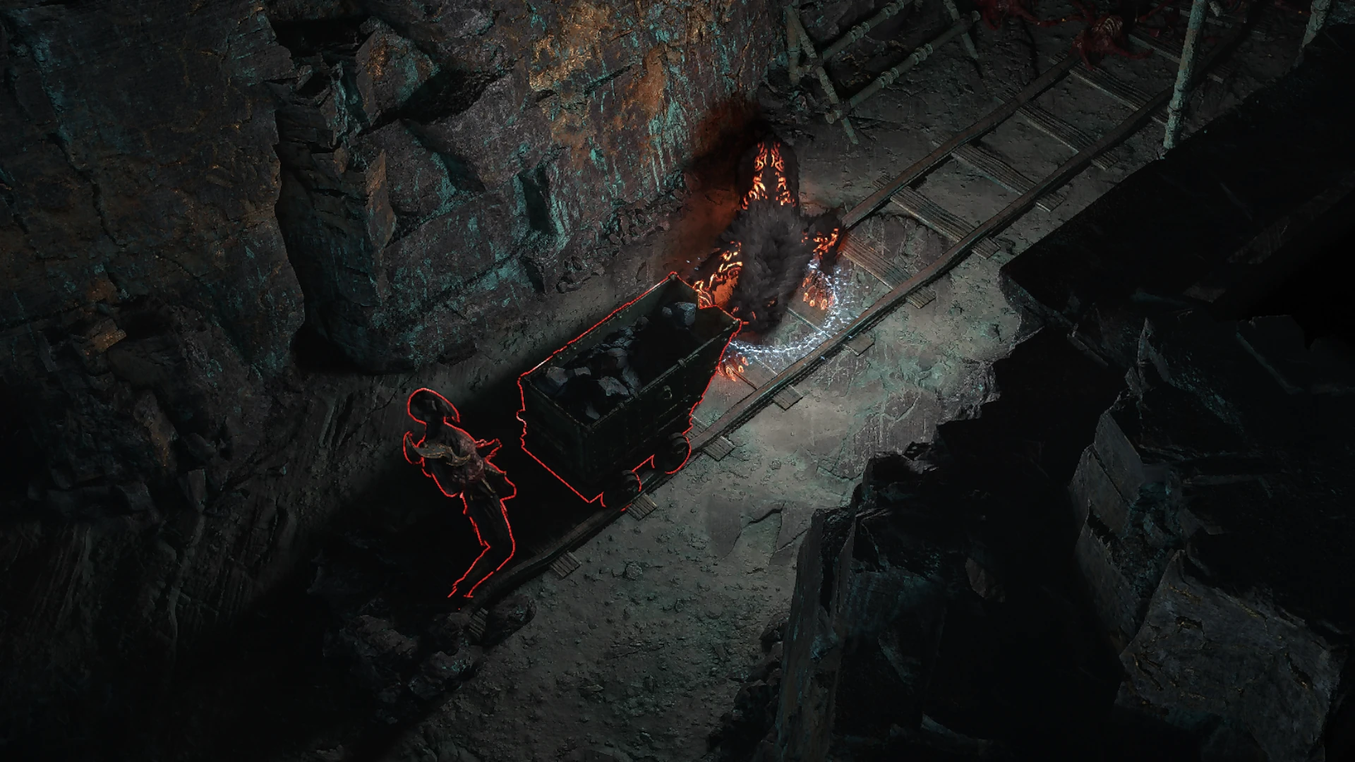 Forsaken Miner Cart enemy encountered in Mawdun Mine in Path of Exile 2