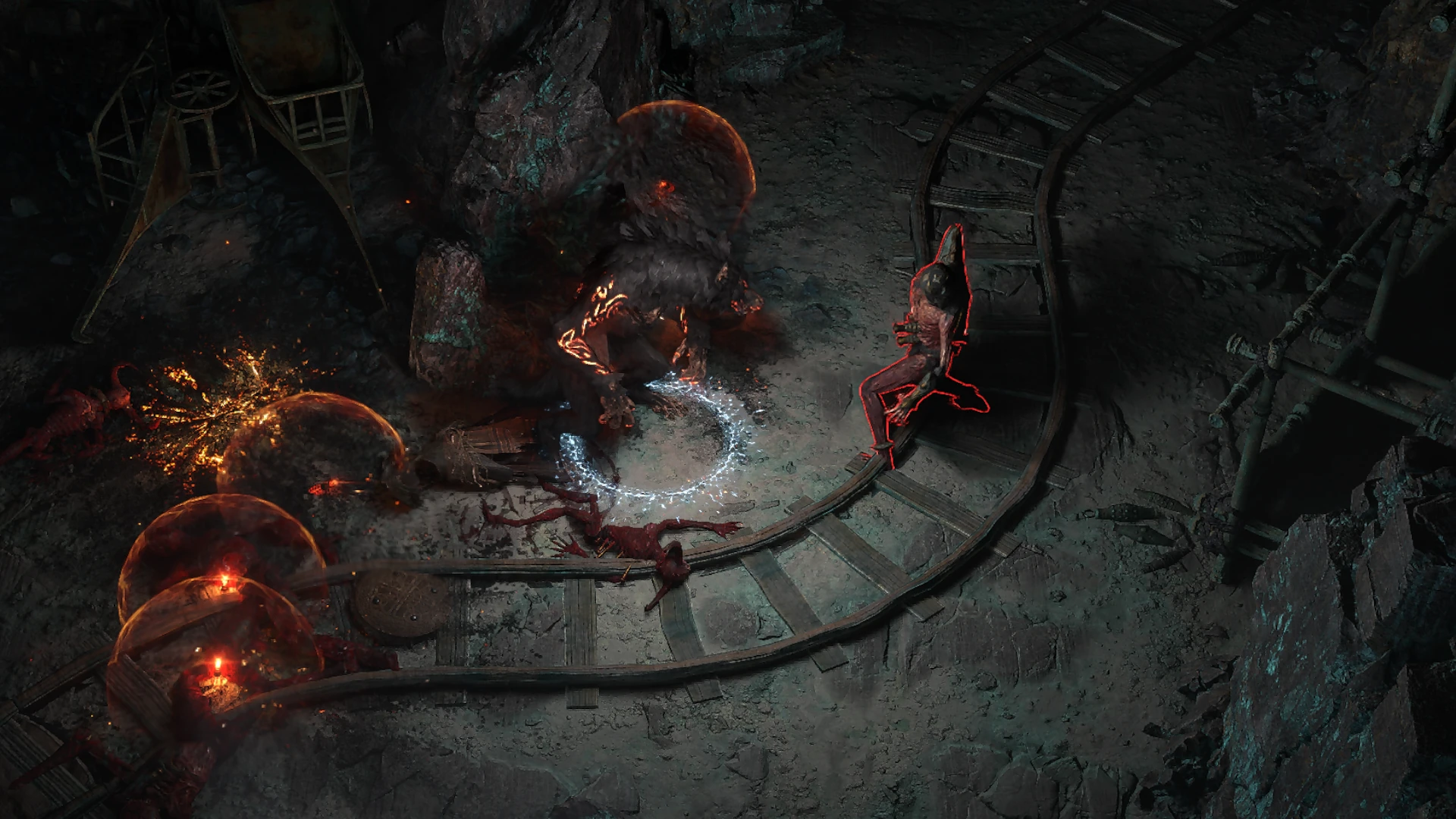 Forsaken Miner Grenade enemy encountered in Mawdun Mine in Path of Exile 2
