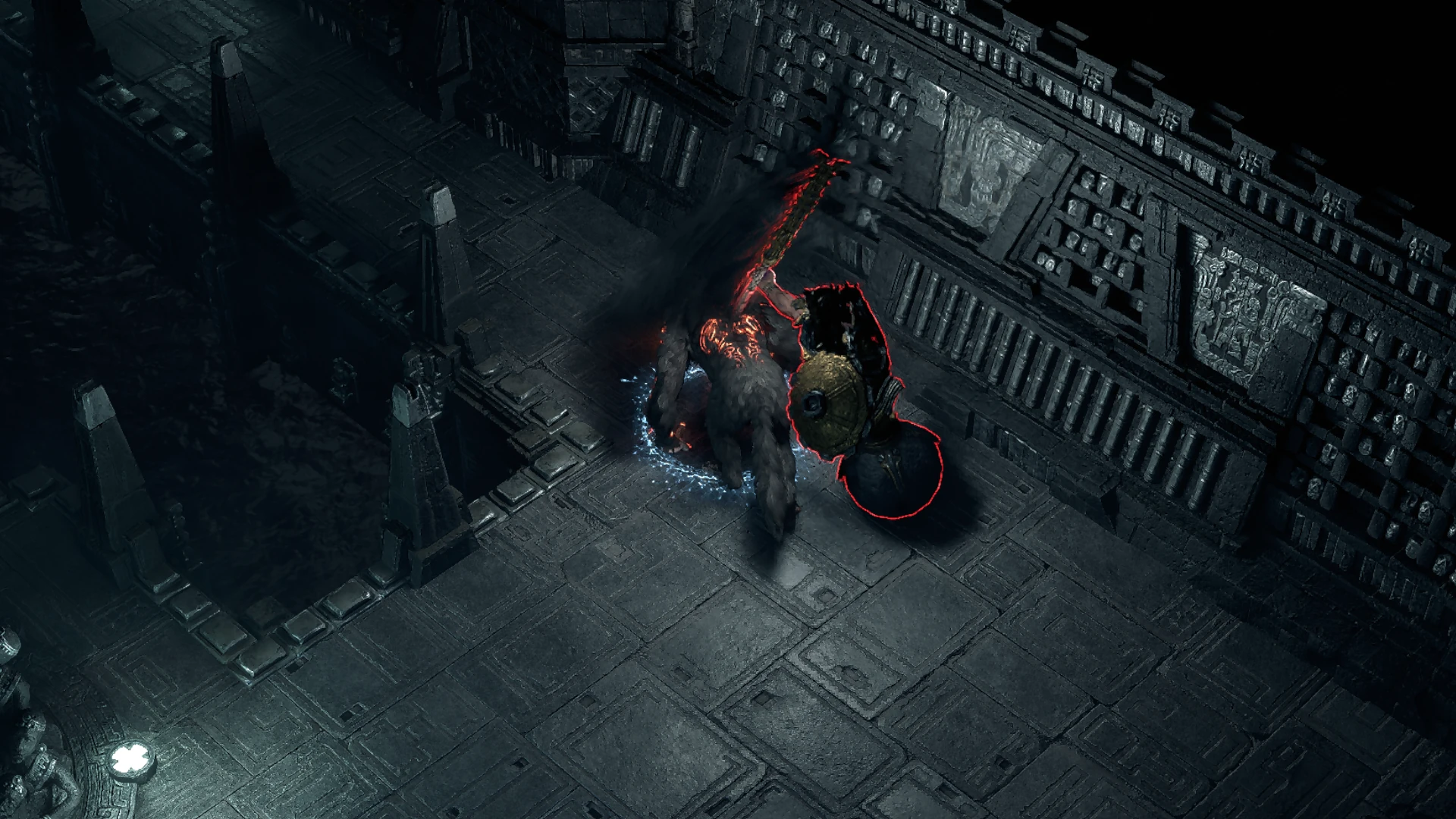 Fused Swordsman encountered in The Black Chambers in Path of Exile 2Fused Swordsman encountered in The Black Chambers in Path of Exile 2