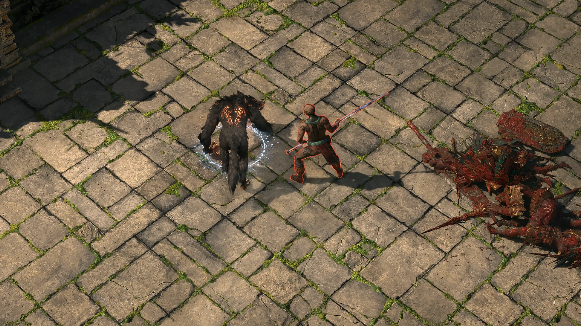 Gelid Zealot Quarterstaff enemy encountered in Utzaal in Path of Exile 2