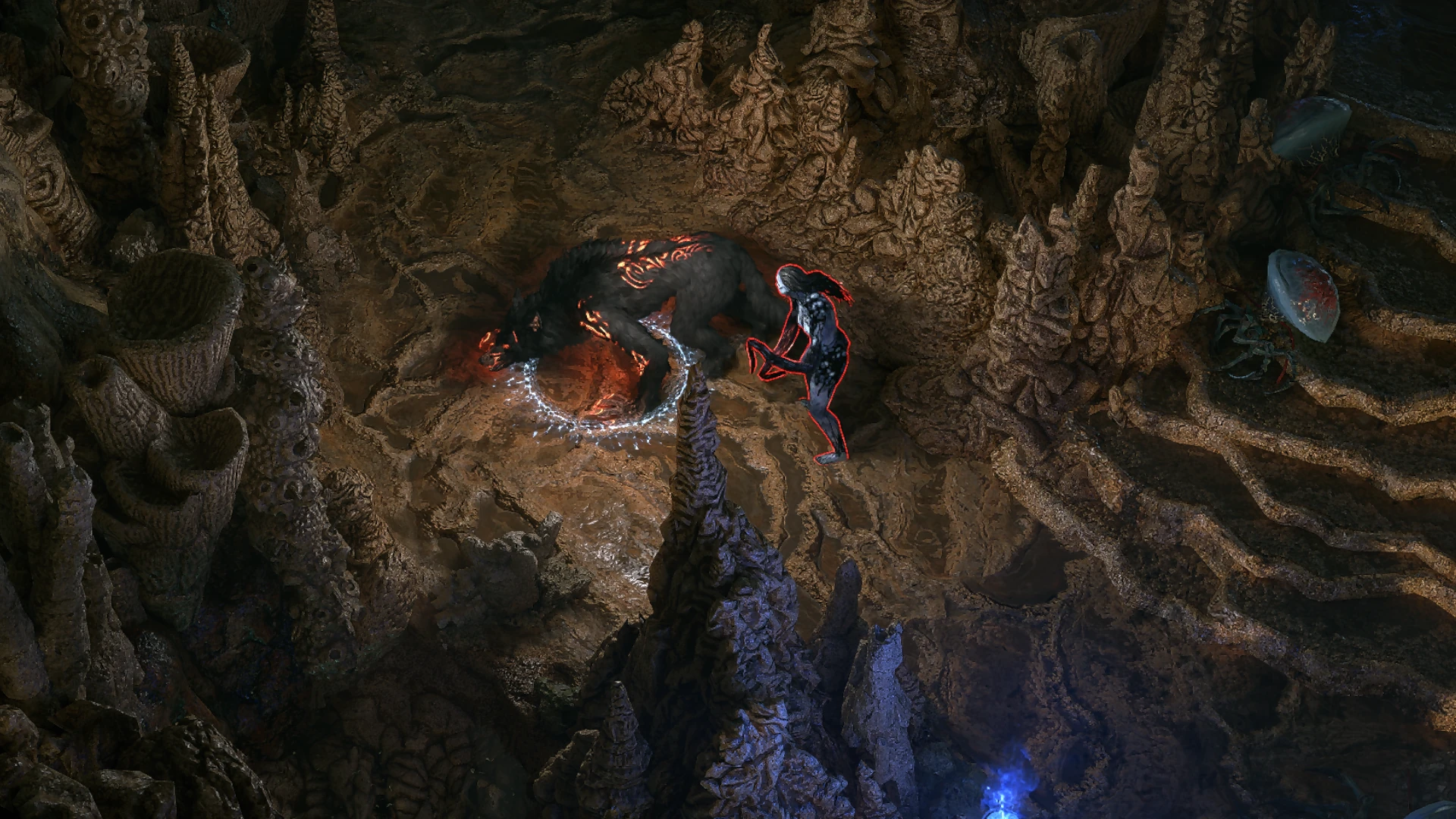 Ghastly Siren encountered in Singing Caverns in Path of Exile 2