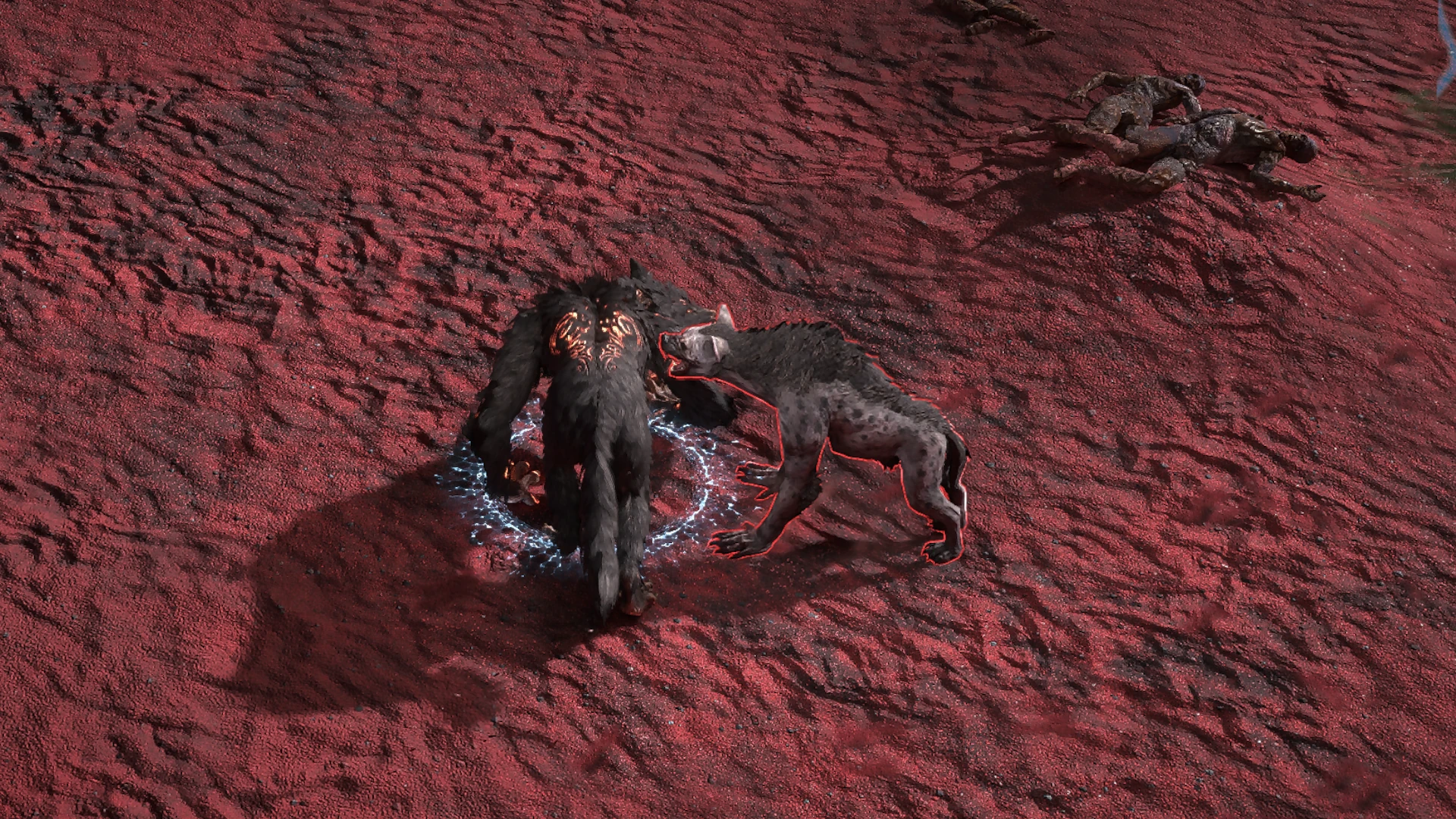 Hyena Demon enemy encountered in Vastiri Outskirts in Path of Exile 2