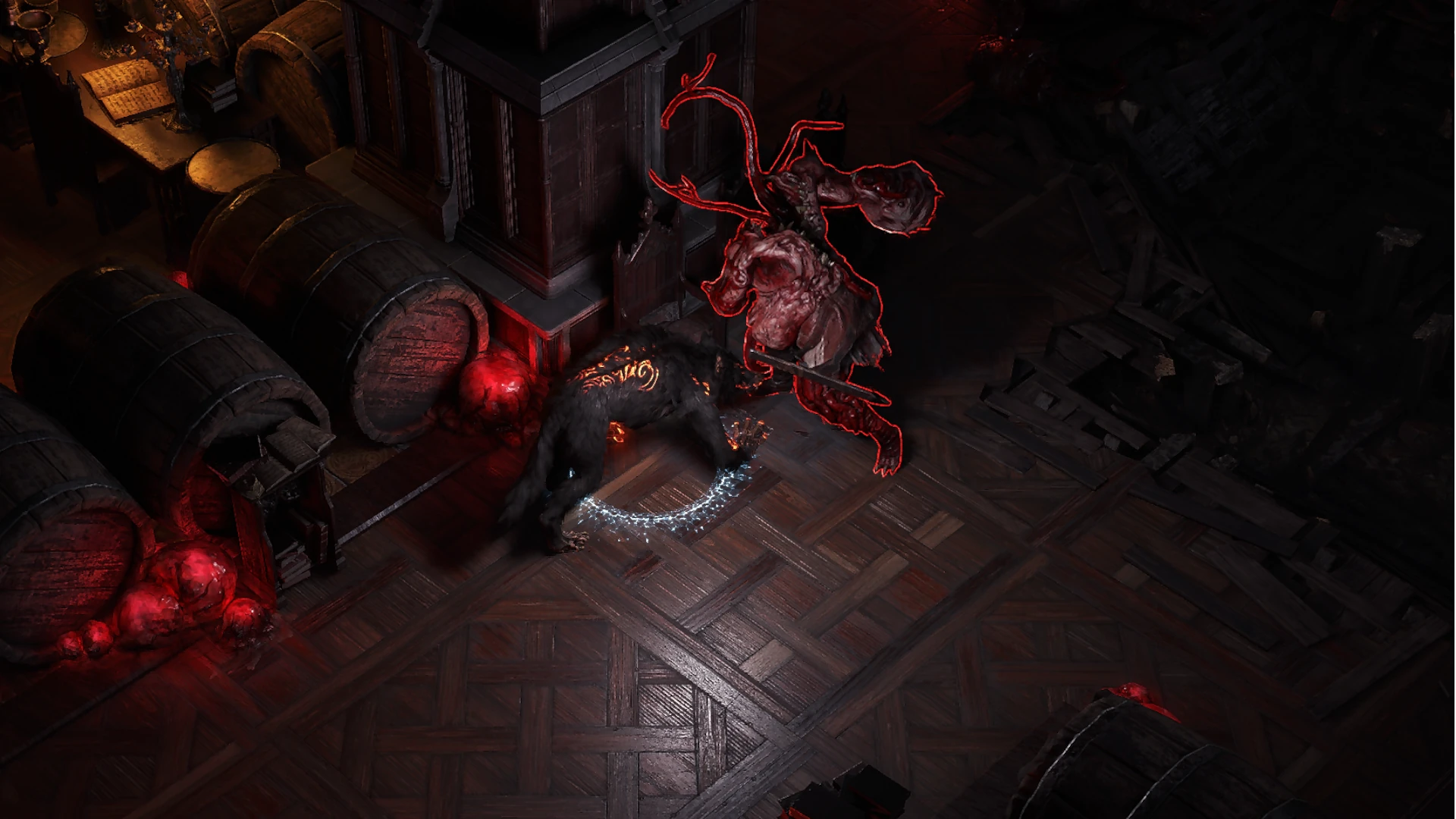 Iron Enforcer enemy encountered in Ogham Manor in Path of Exile 2