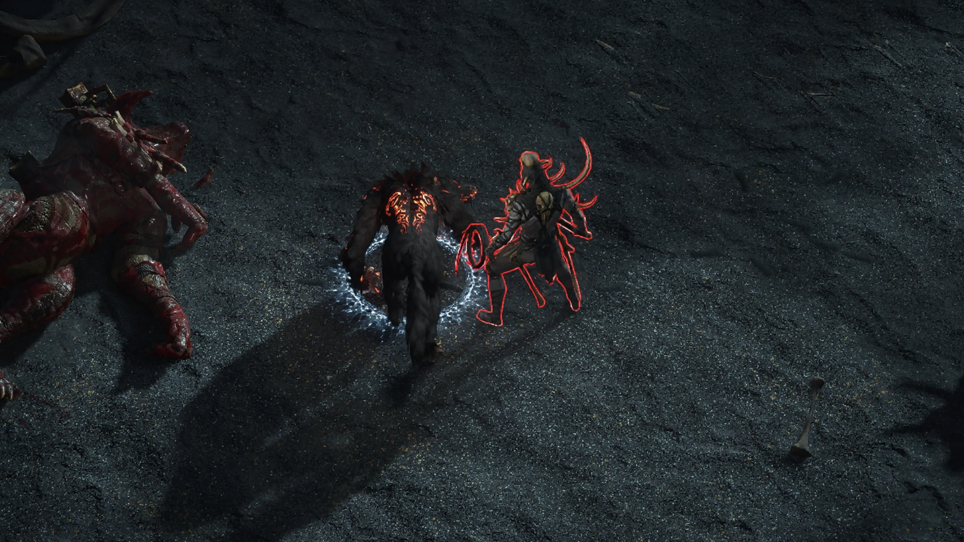 Lost-men Subjugator enemy encountered in The Bone Pits in Path of Exile 2