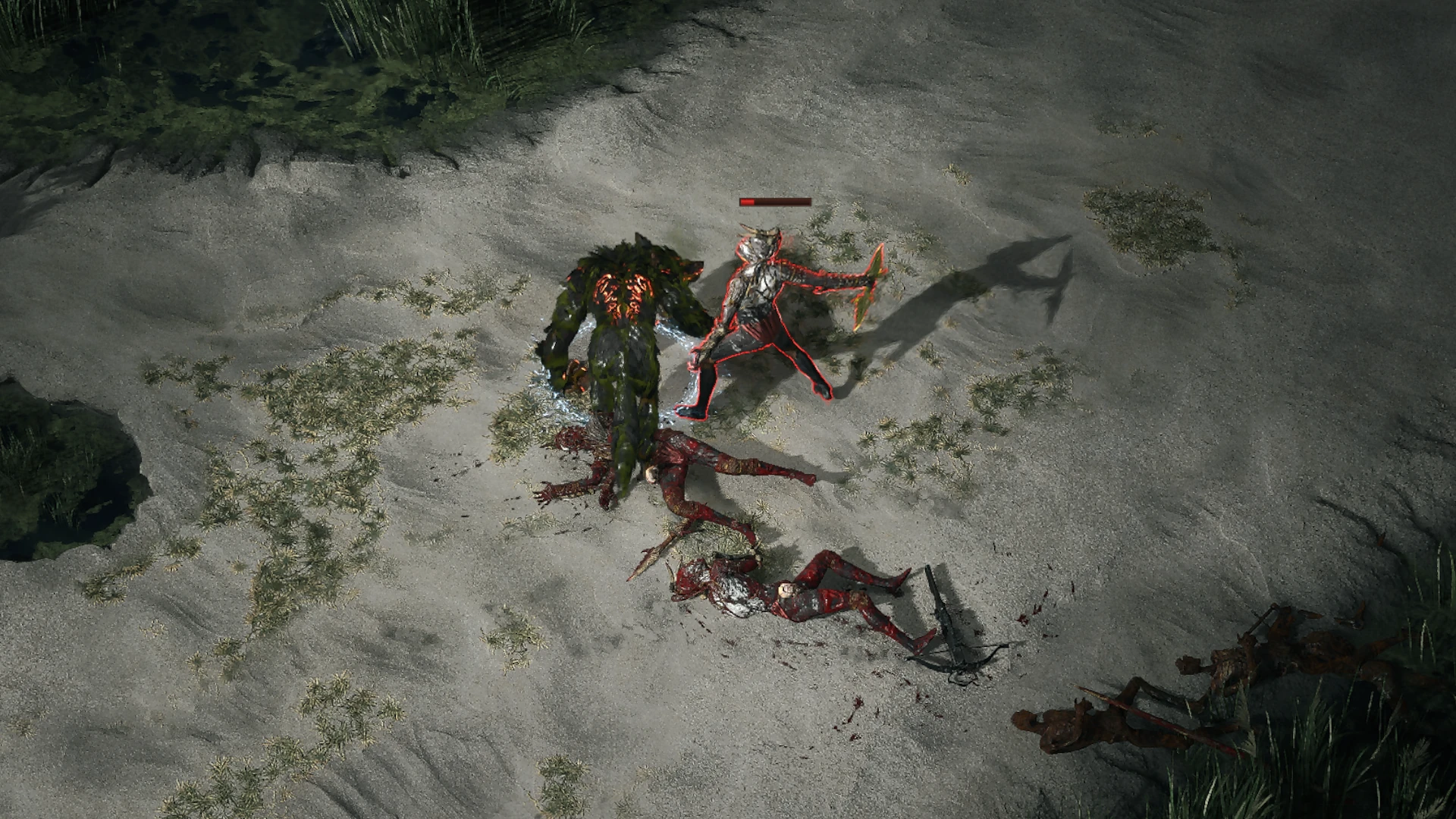 Orok Fleshstabber enemy encountered in Sandswept Marsh in Path of Exile 2