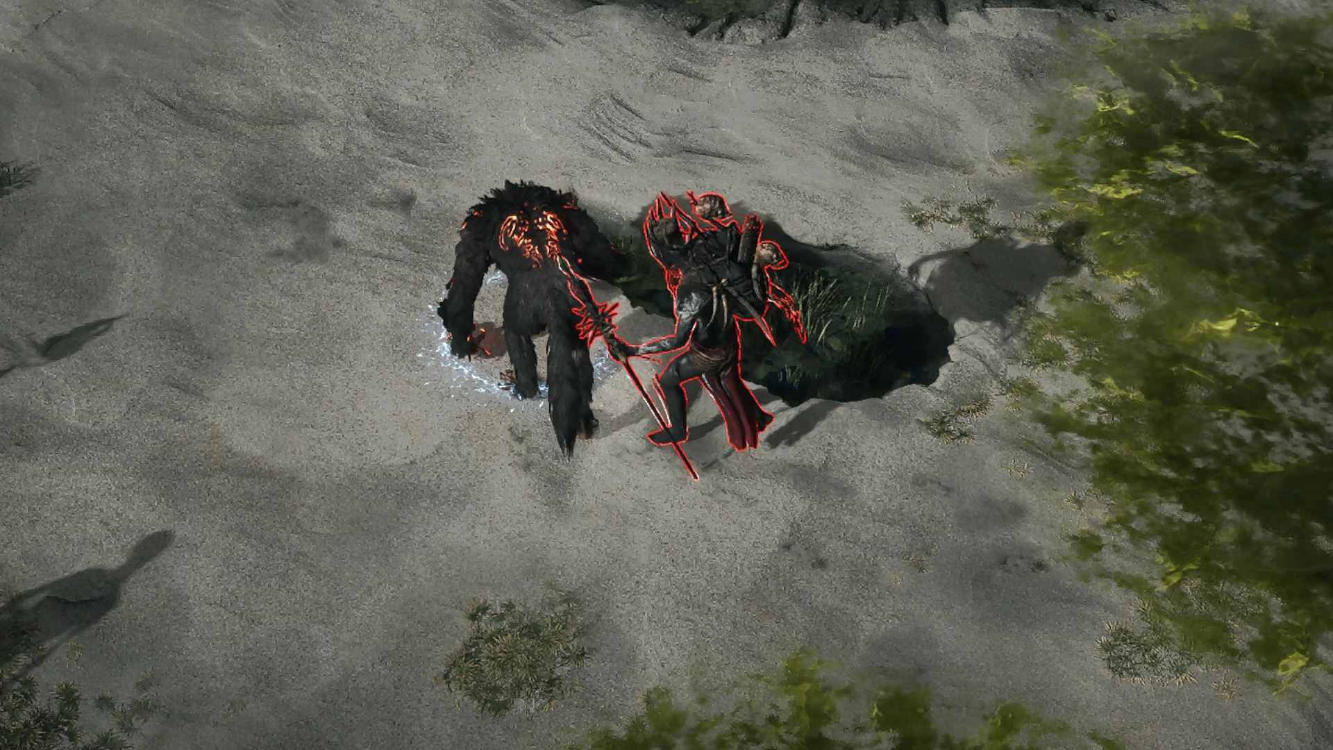 Orok Shaman enemy encountered in Sandswept Marsh in Path of Exile 2