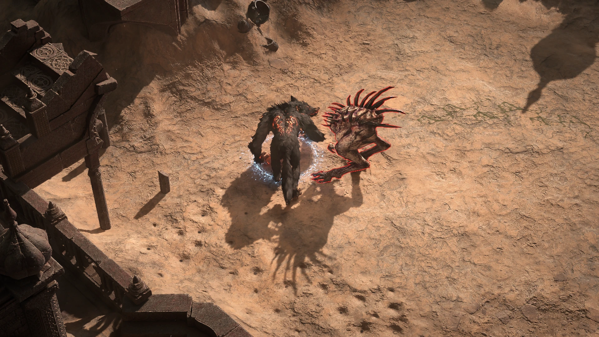 Porcupine Goliath enemy encountered in Deshar in Path of Exile 2