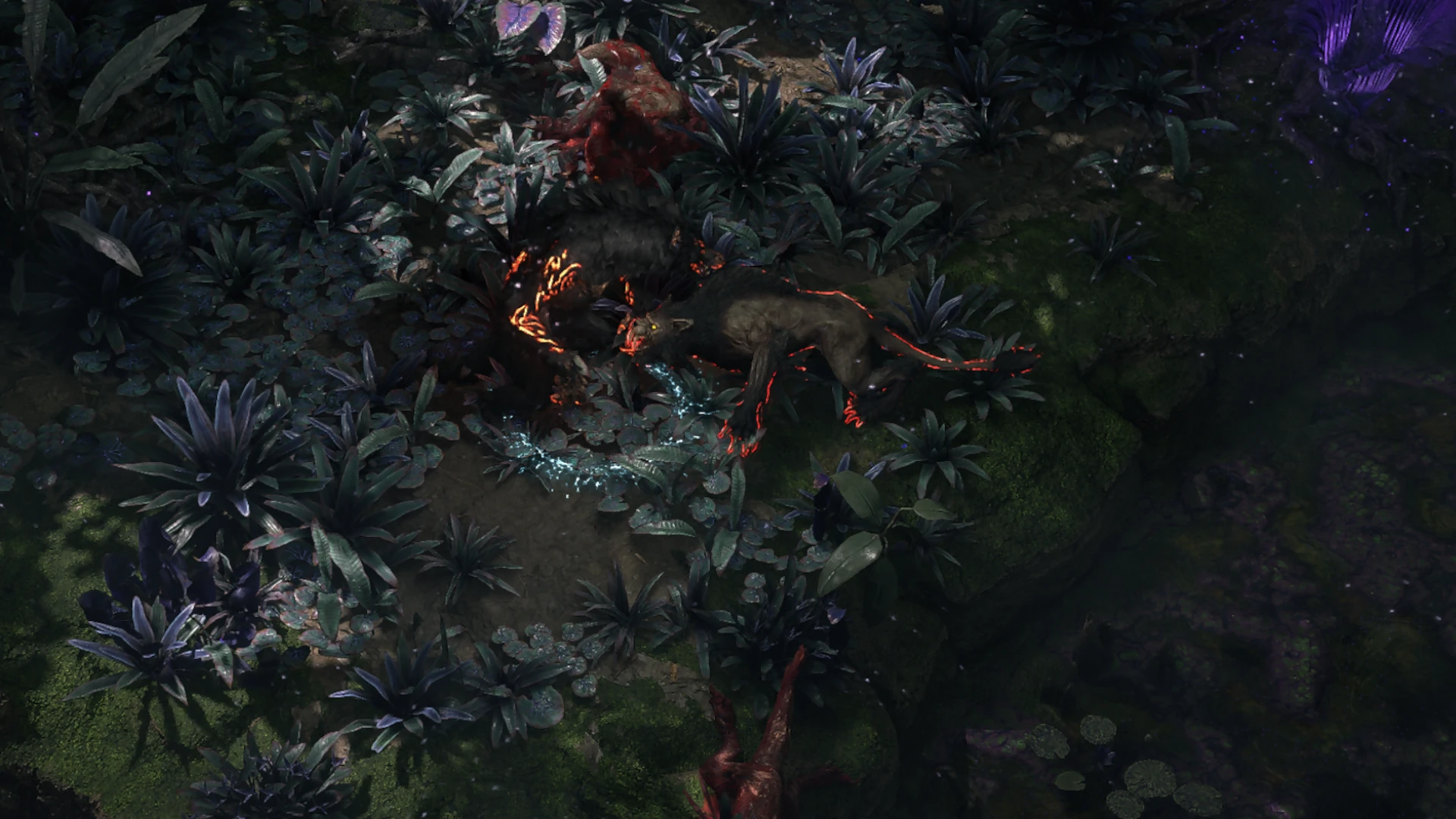 Prowling Chimeral enemy encountered in Chimeral Wetlands in Path of Exile 2